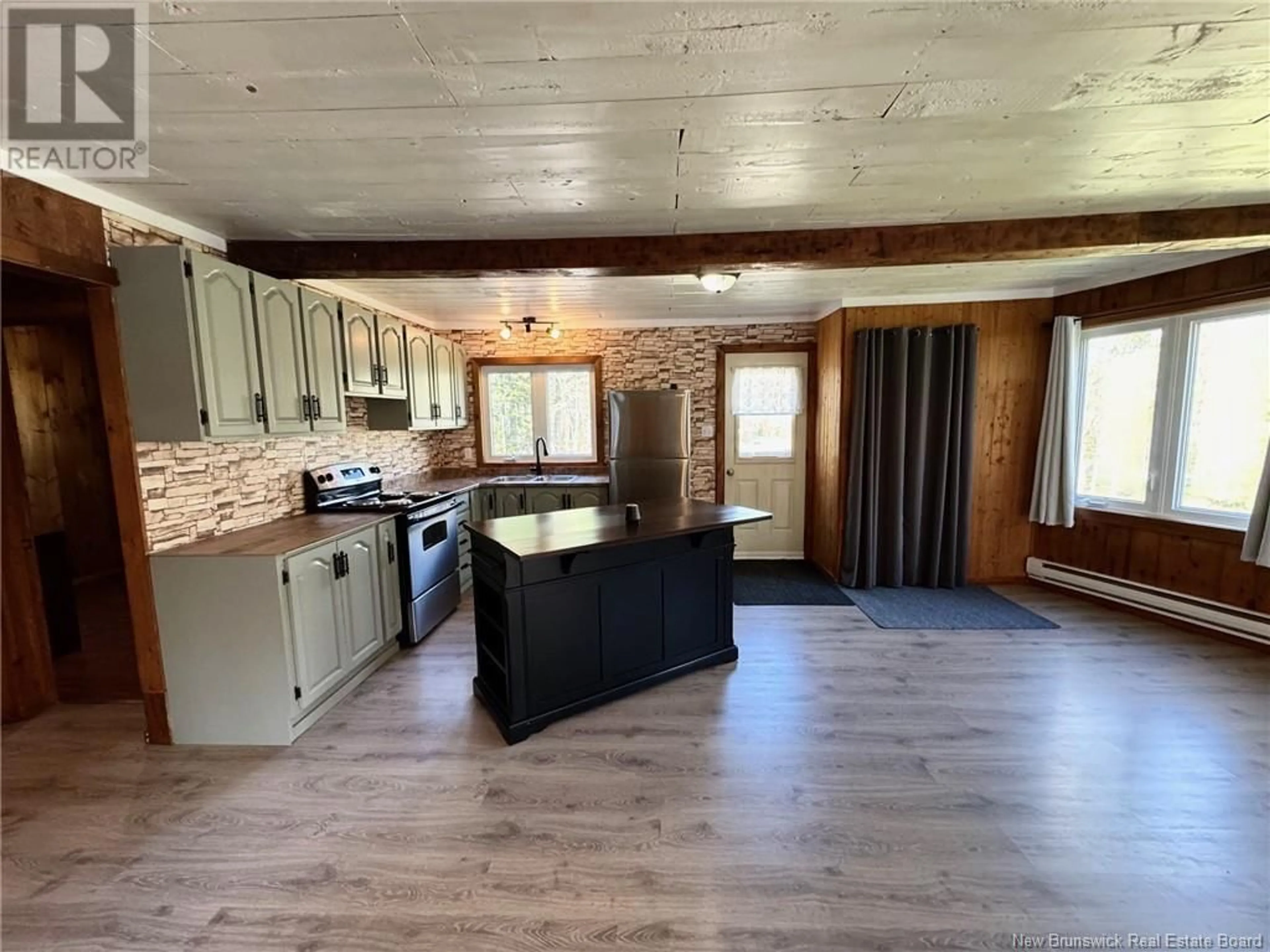 Open concept kitchen, unknown for 590 CHARLO DAM ROAD, Charlo New Brunswick E8E2T2