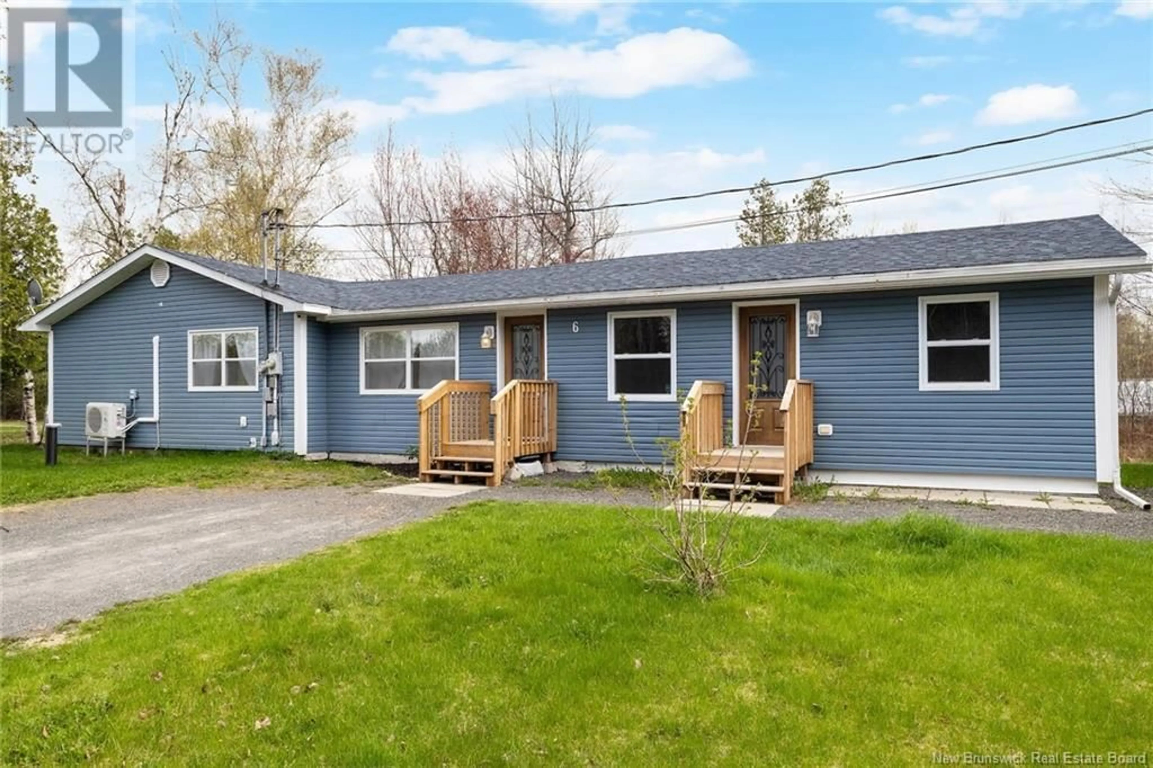 Home with vinyl exterior material, street for 6 LORD ROAD, Beaver Dam New Brunswick E3B7V5