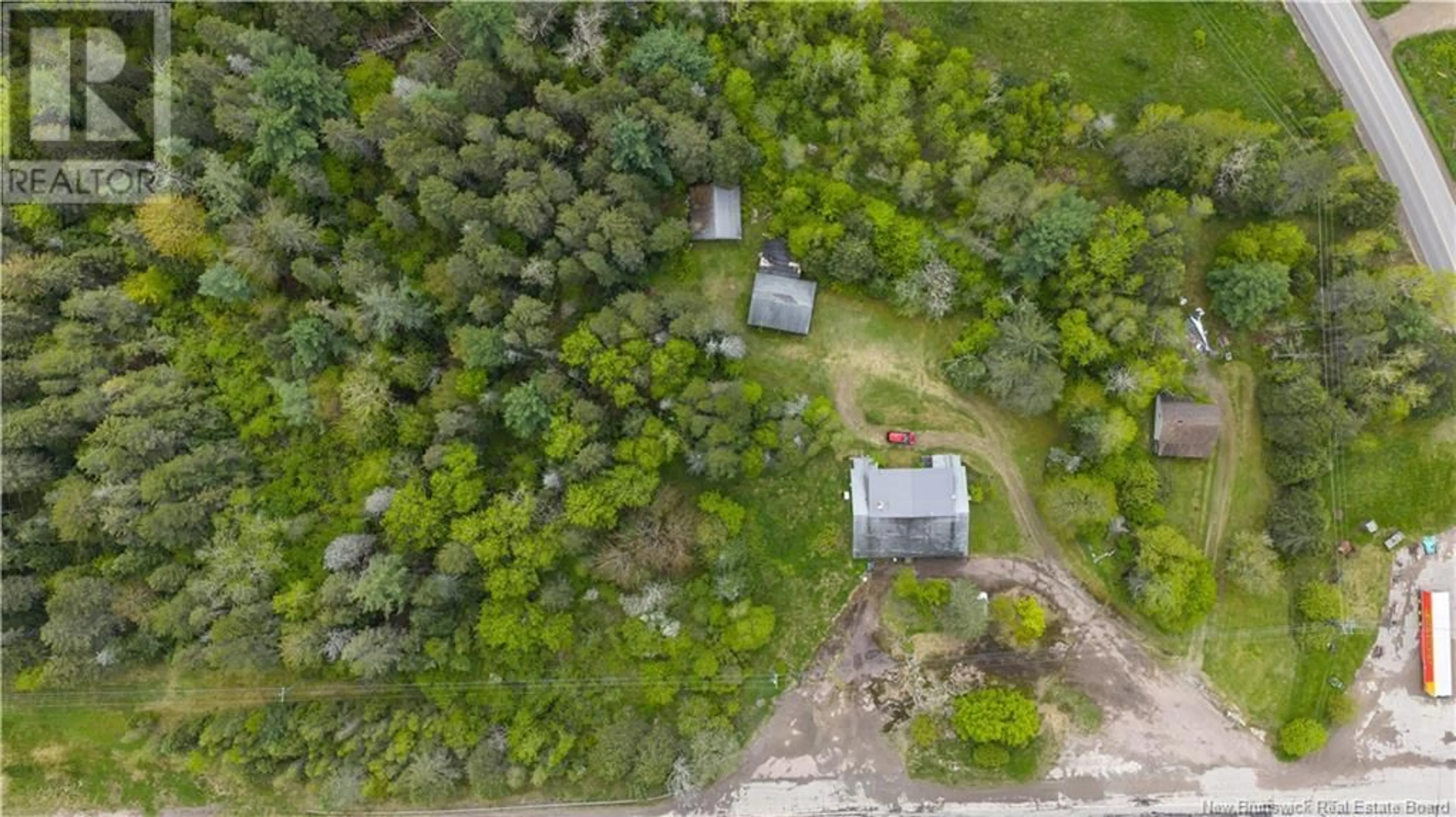 A pic from outside/outdoor area/front of a property/back of a property/a pic from drone, forest/trees view for 12 PORTAGE VALE ROAD, Penobsquis New Brunswick E4G2Y3