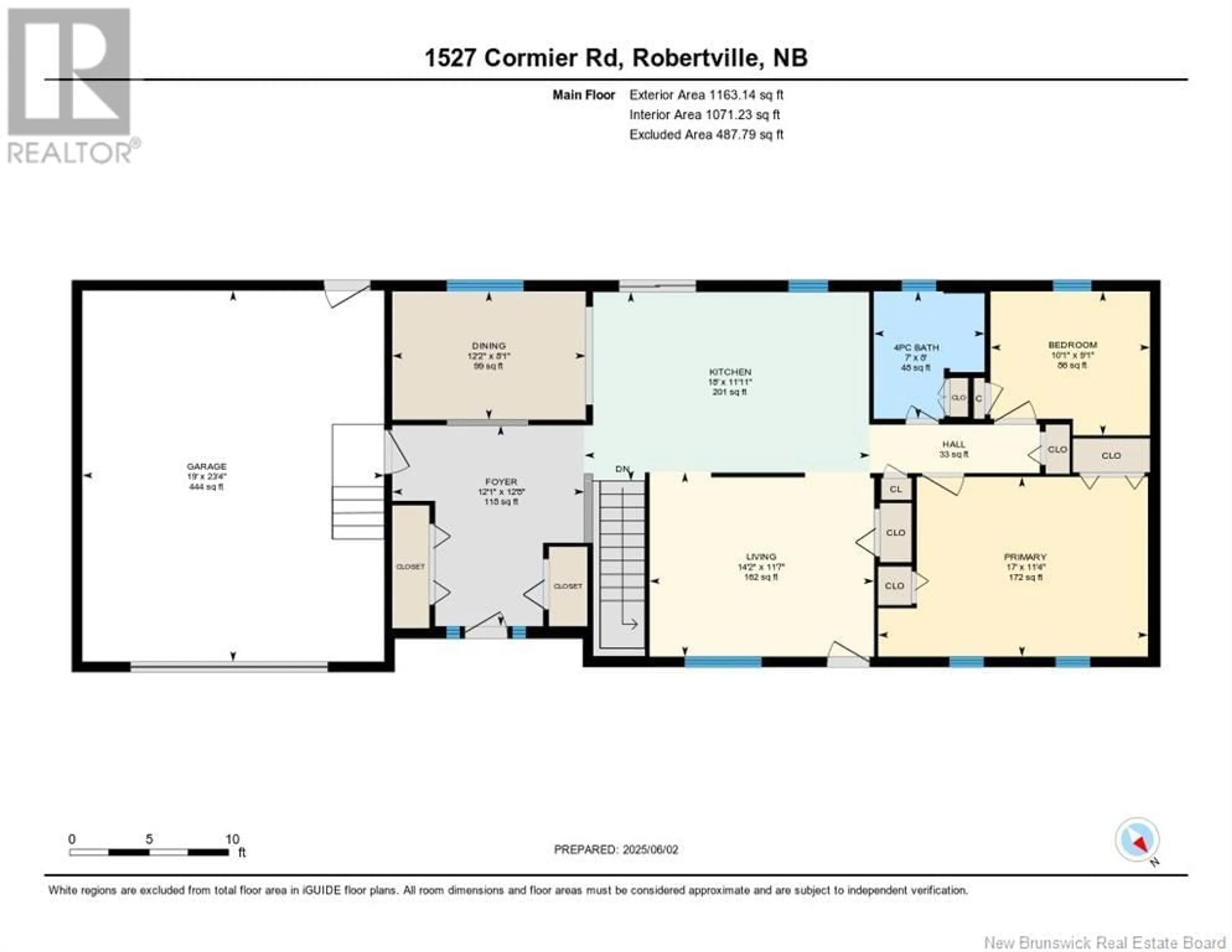 Floor plan for 1527 CH CORMIER, Robertville New Brunswick E8K2V2