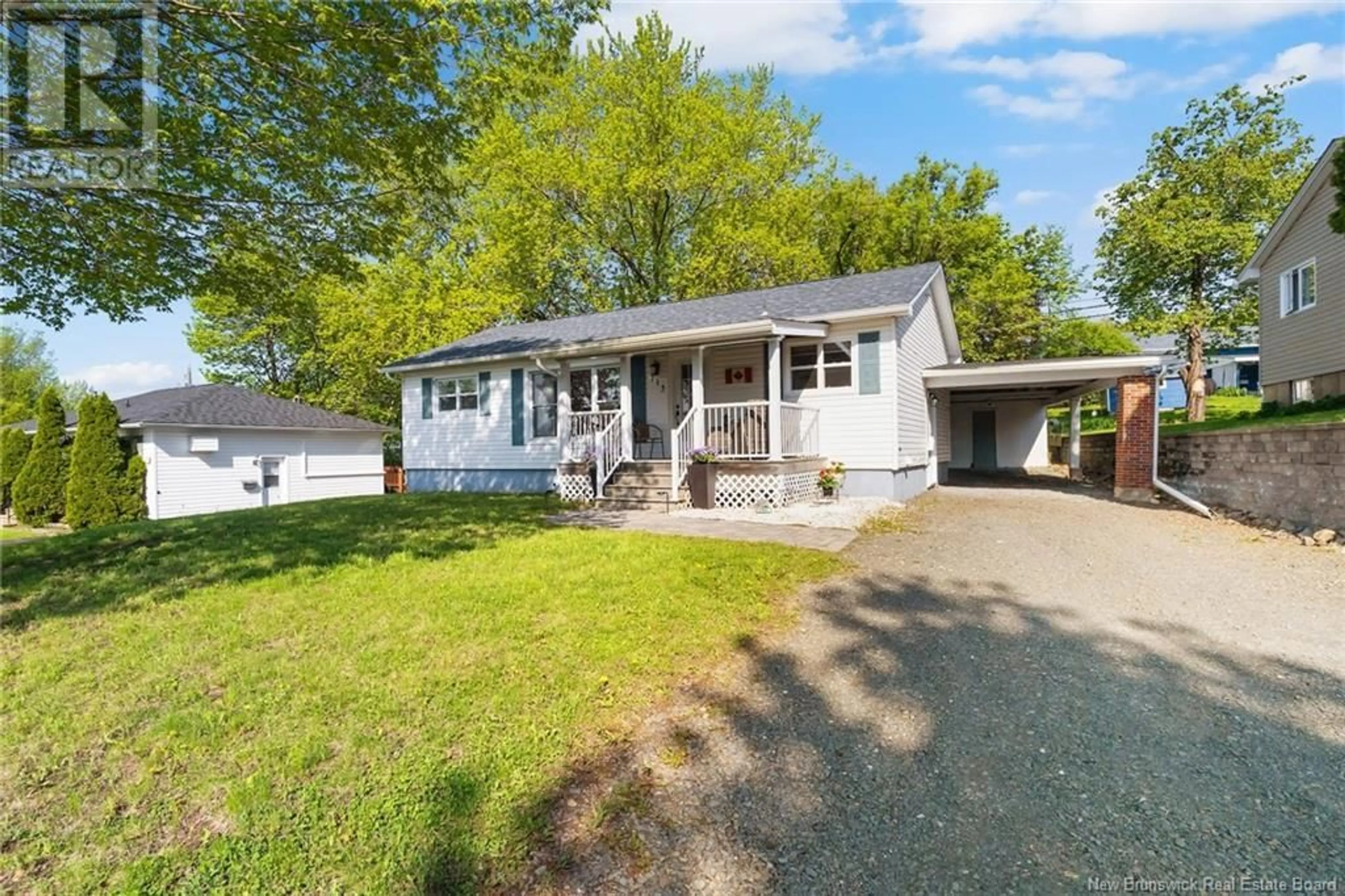 Home with vinyl exterior material, street for 113 PRESTON DRIVE, Fredericton New Brunswick E3A2L5