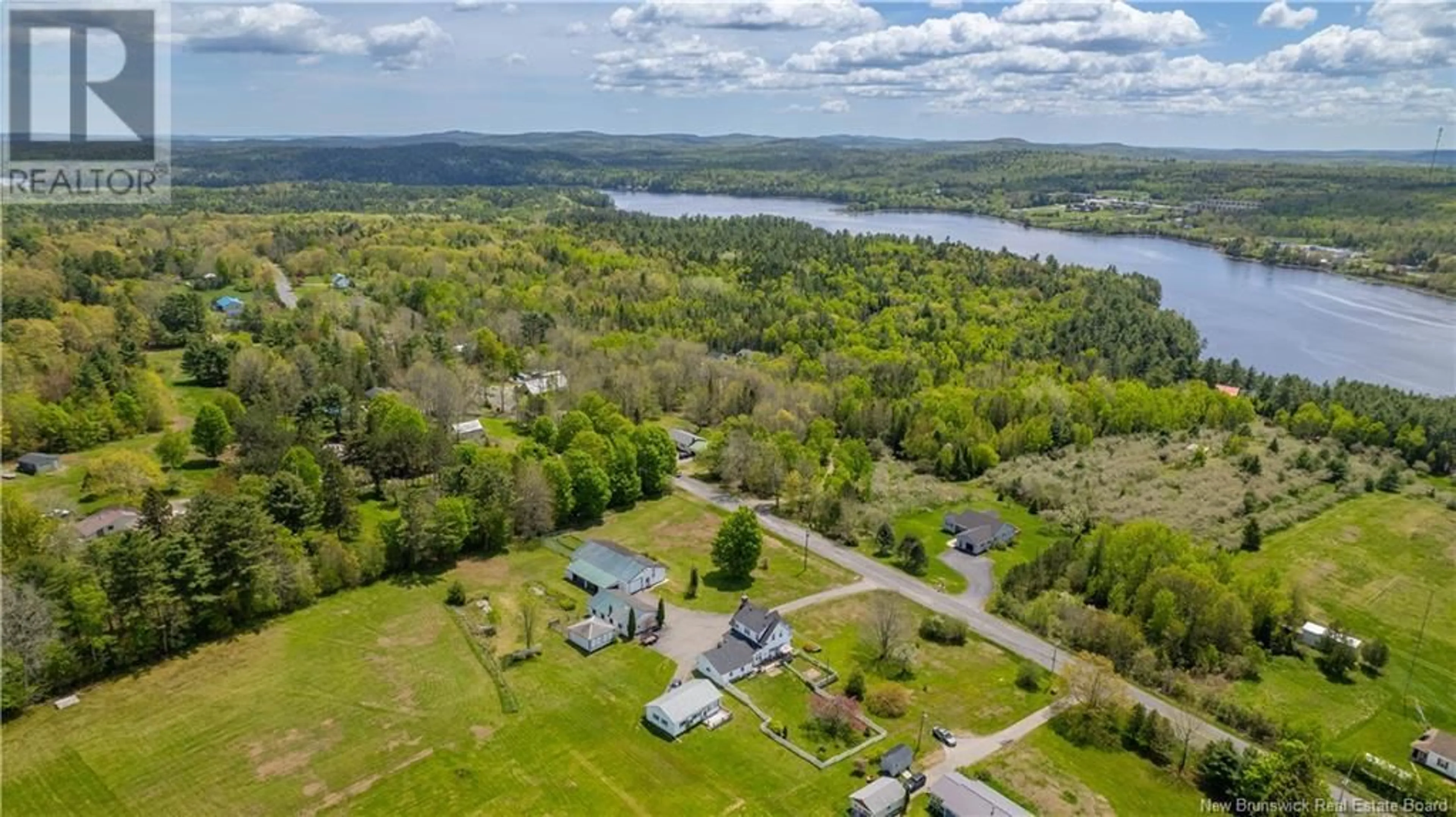 A pic from outside/outdoor area/front of a property/back of a property/a pic from drone, water/lake/river/ocean view for 336 LEDGE ROAD, Crocker Hill New Brunswick E3L3Z9