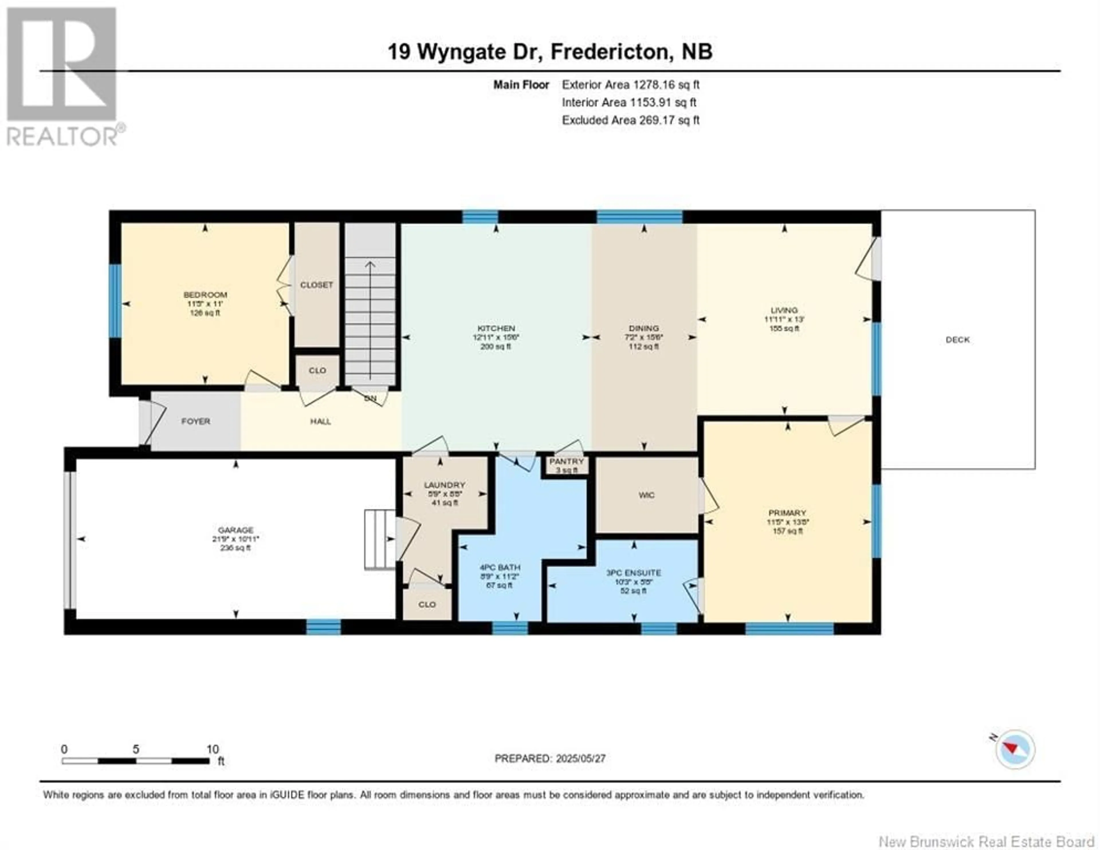 Floor plan for 19 WYNGATE DRIVE, Fredericton New Brunswick E3A9X8