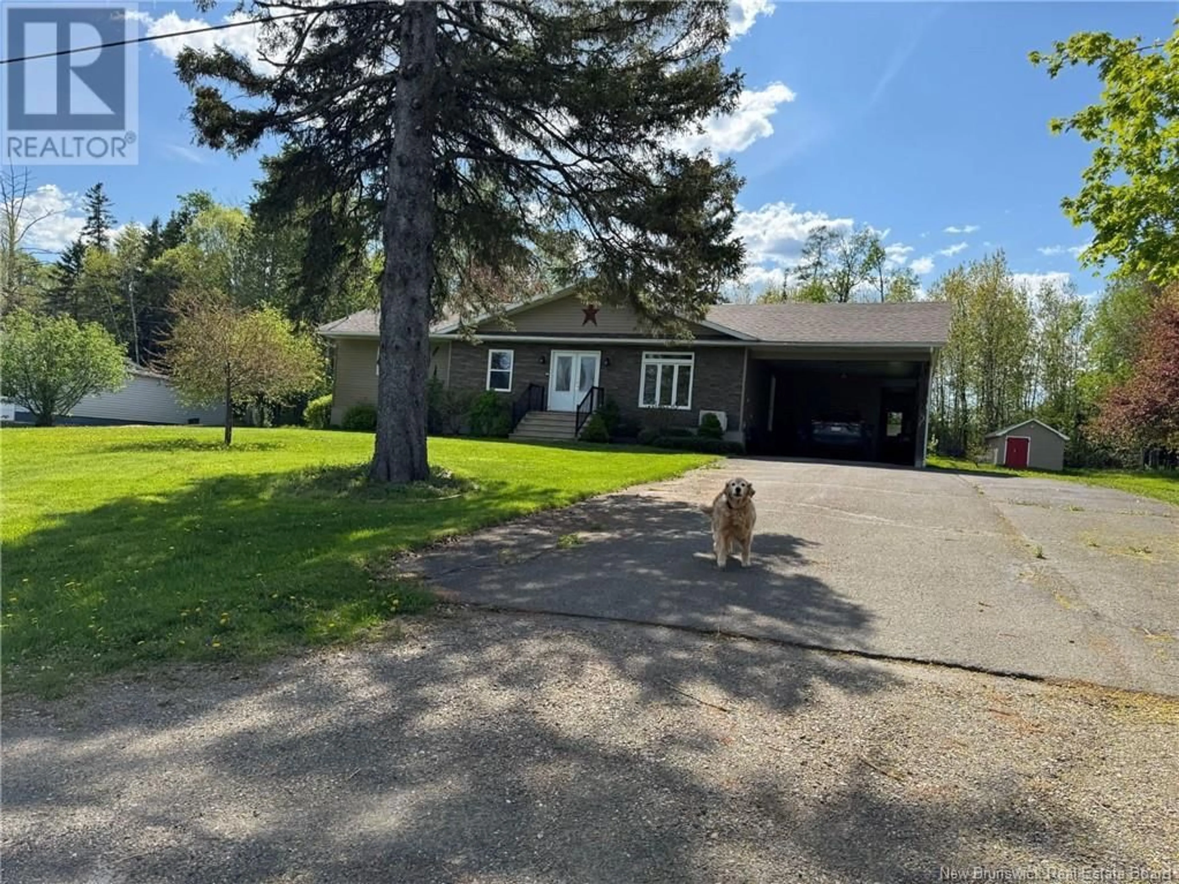 A pic from outside/outdoor area/front of a property/back of a property/a pic from drone, water/lake/river/ocean view for 77 HILLCREST STREET, Plaster Rock New Brunswick E7G1V1