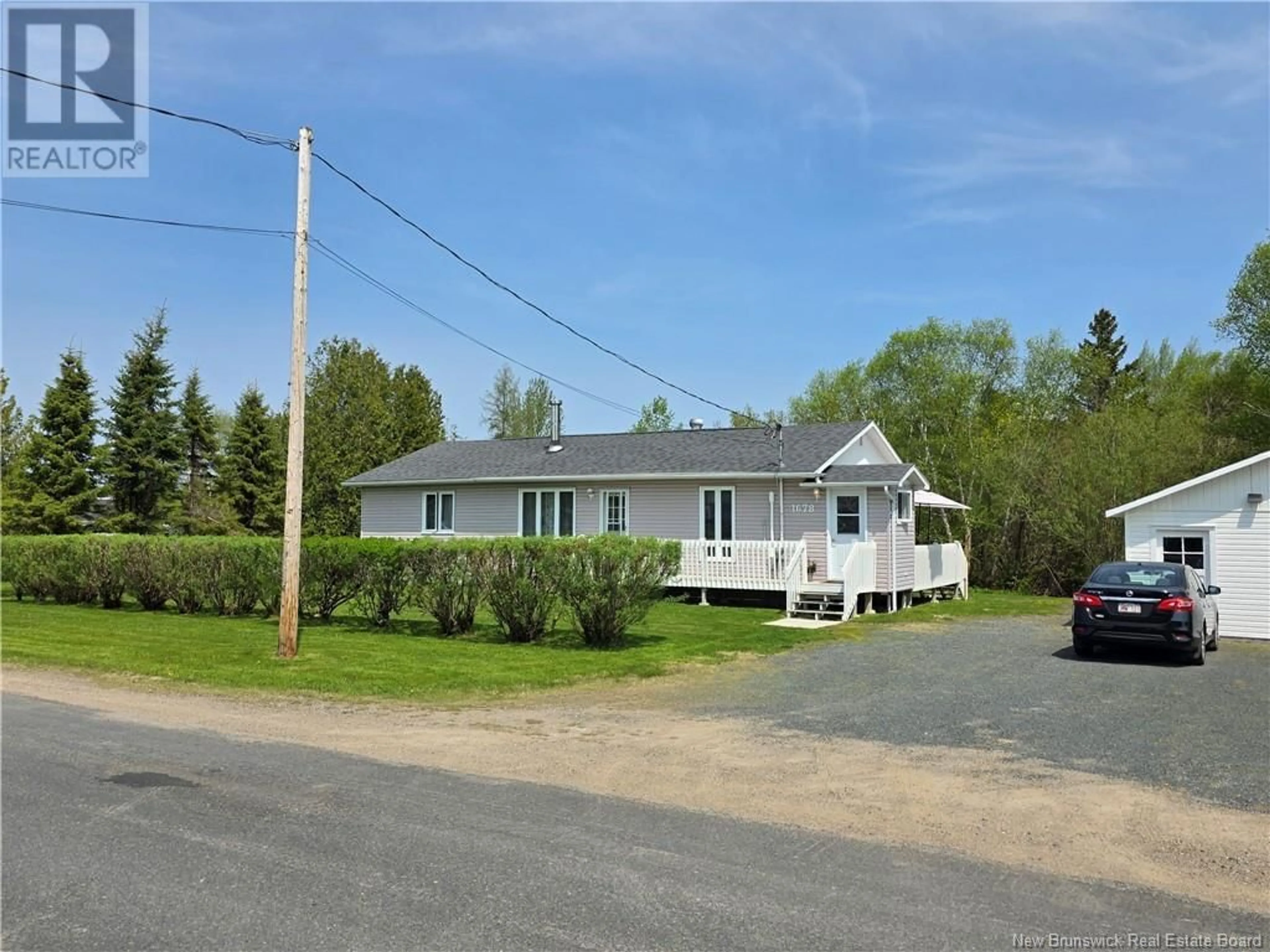 A pic from outside/outdoor area/front of a property/back of a property/a pic from drone, street for 1678 ROUTE 322, Robertville New Brunswick E8K2V8