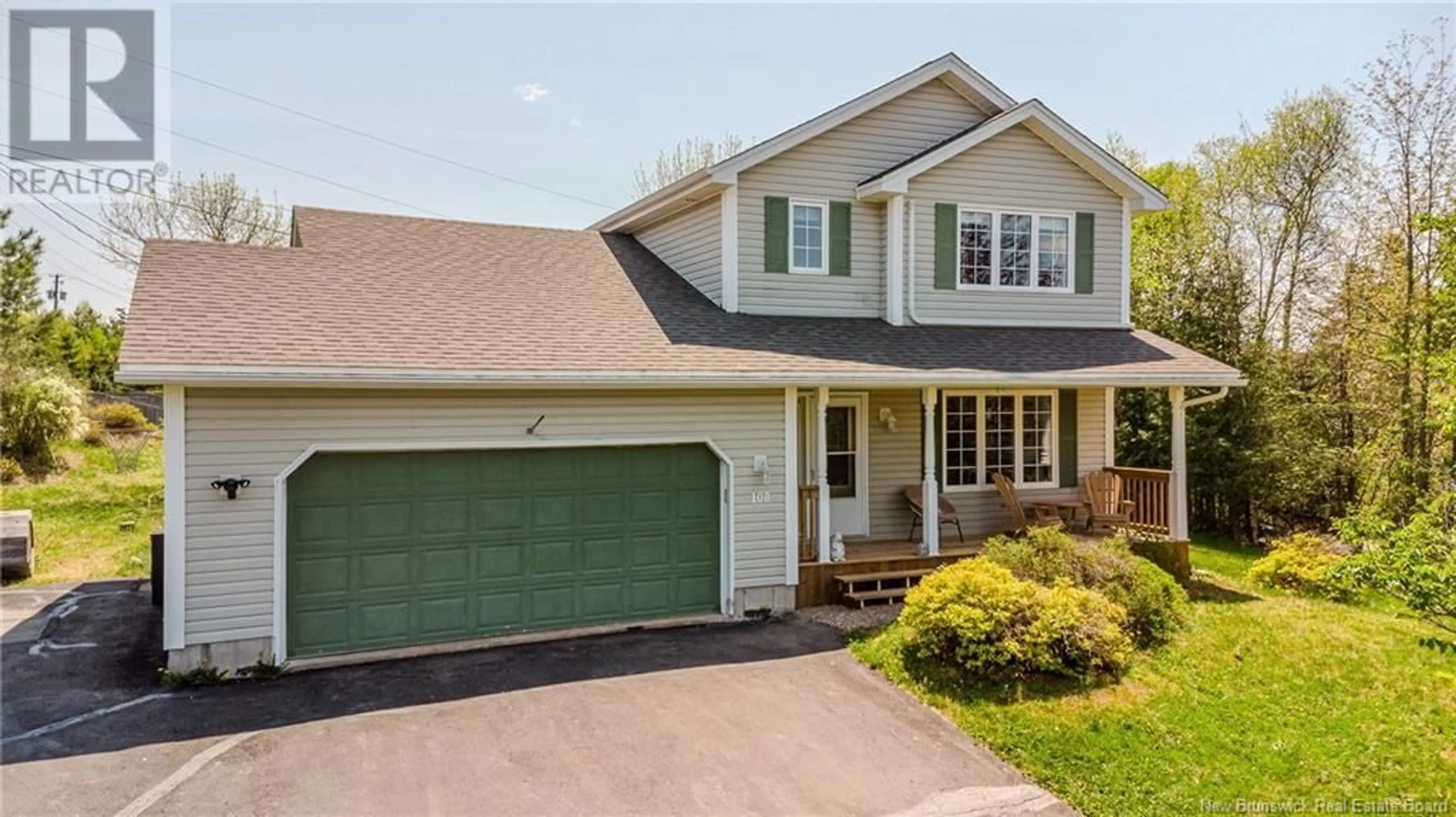 Home with vinyl exterior material, street for 108 CEDAR RIDGE BOULEVARD, Quispamsis New Brunswick E2E5B4