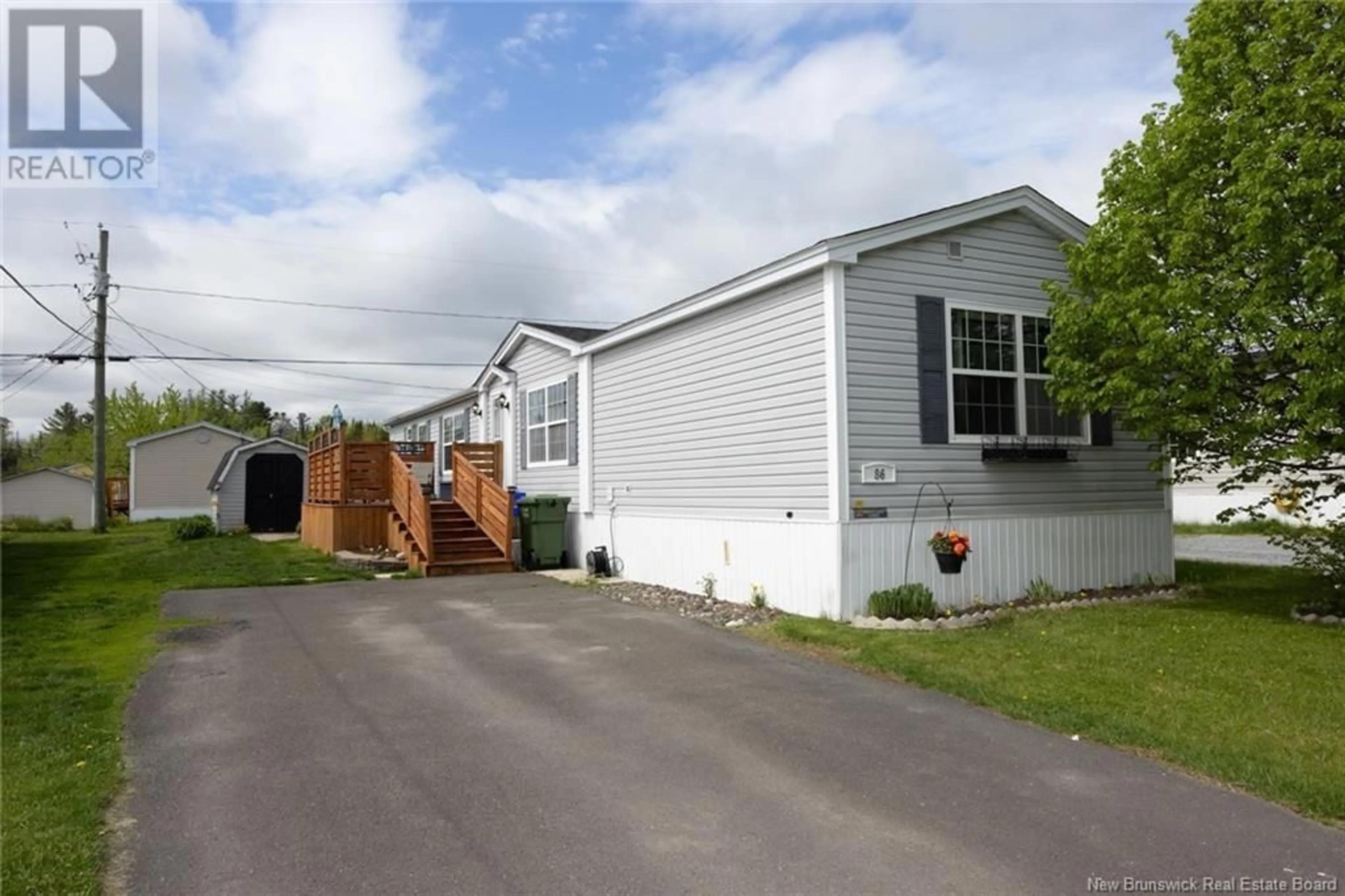 Home with vinyl exterior material, street for 86 GLENMAR DRIVE, Fredericton New Brunswick E3G0S3