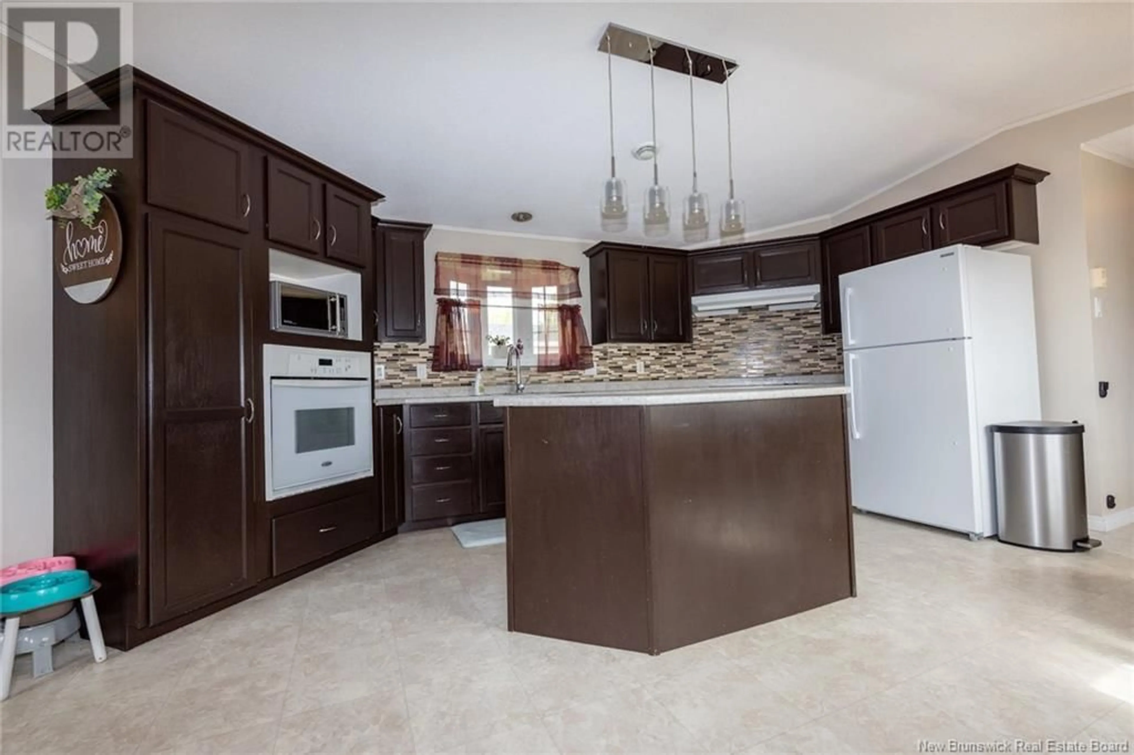 Open concept kitchen, ceramic/tile floor for 86 GLENMAR DRIVE, Fredericton New Brunswick E3G0S3