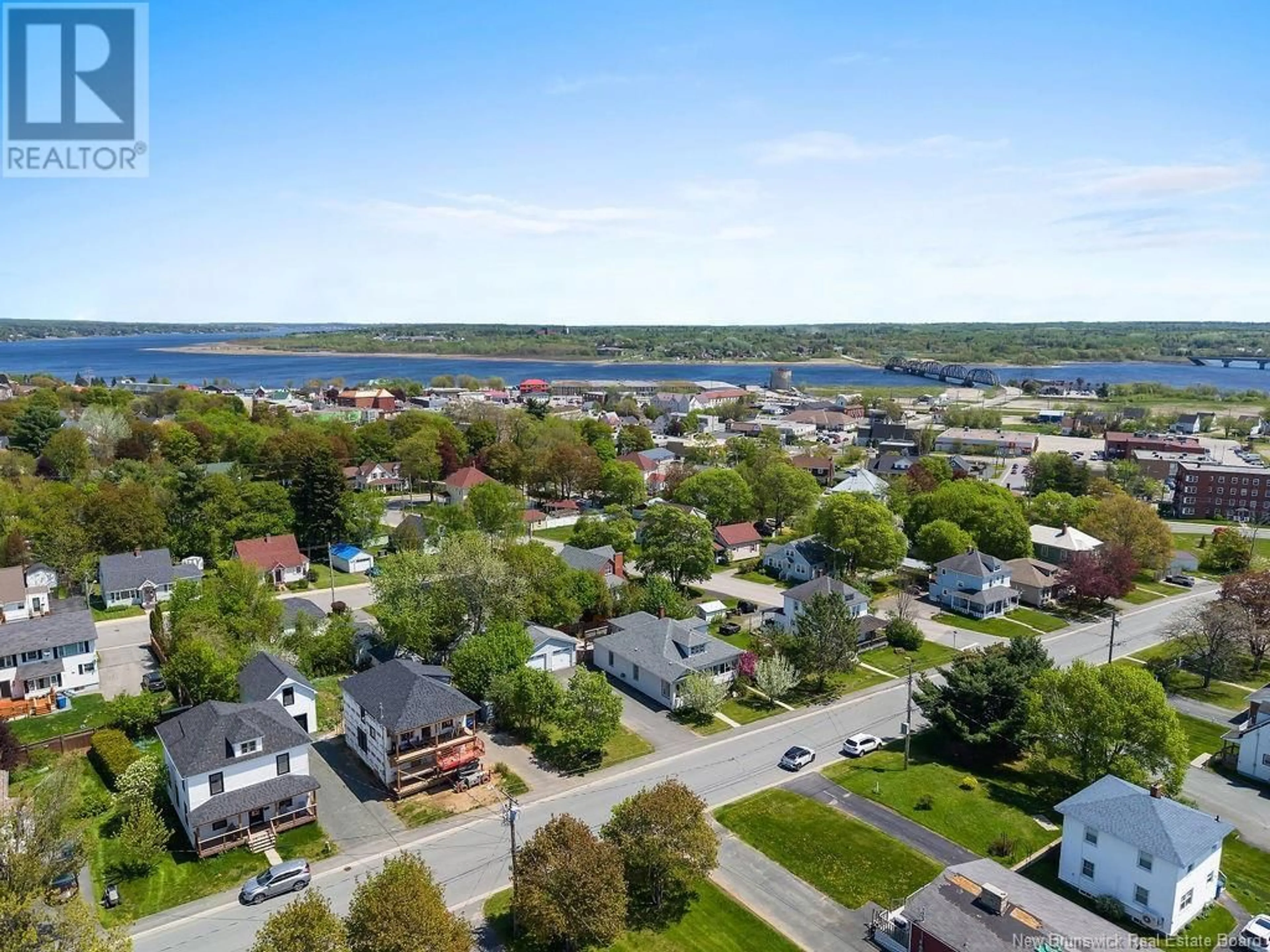 A pic from outside/outdoor area/front of a property/back of a property/a pic from drone, water/lake/river/ocean view for 260 RADIO STREET, Miramichi New Brunswick E1V2W5