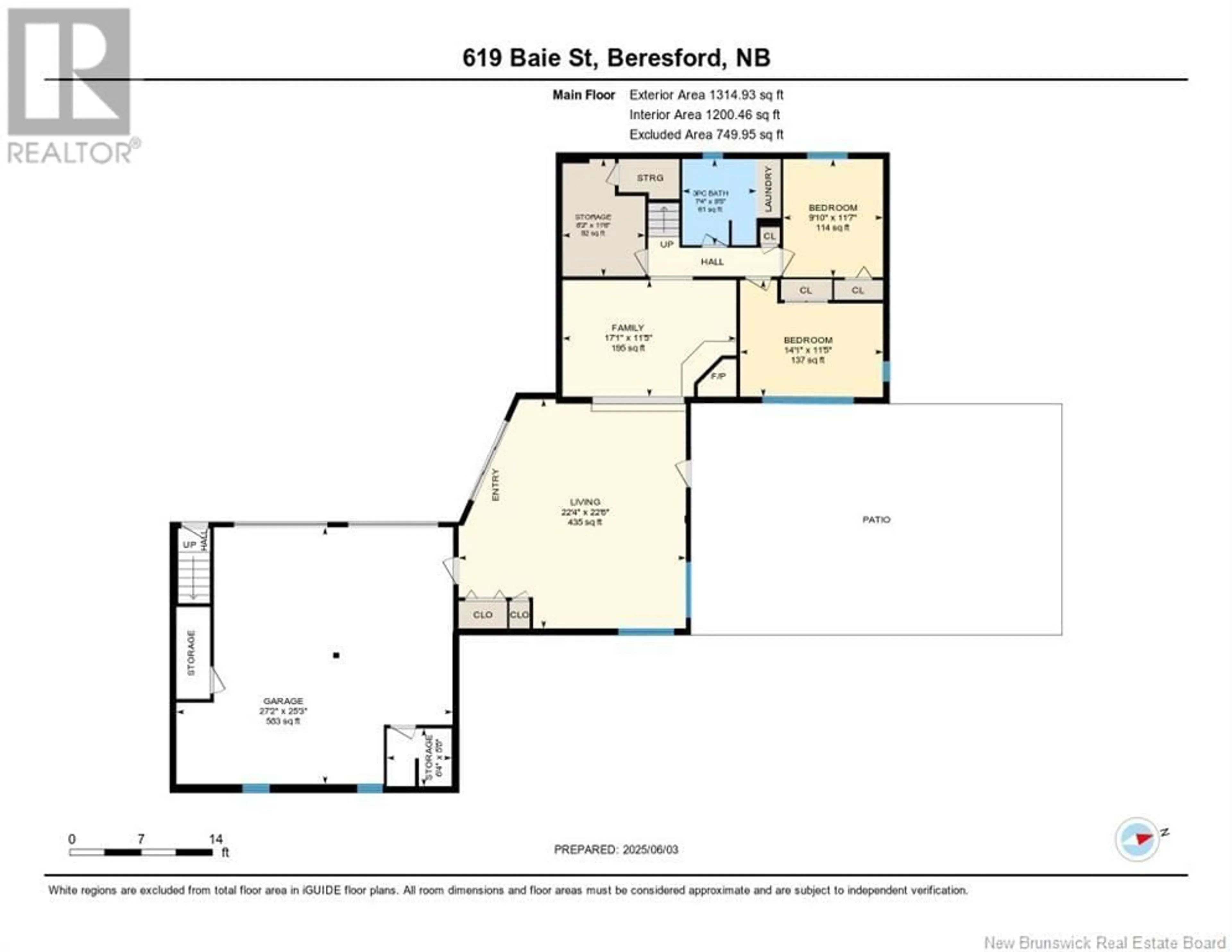Floor plan for 619 RUE DE LA BAIE, Beresford New Brunswick E8K1X3