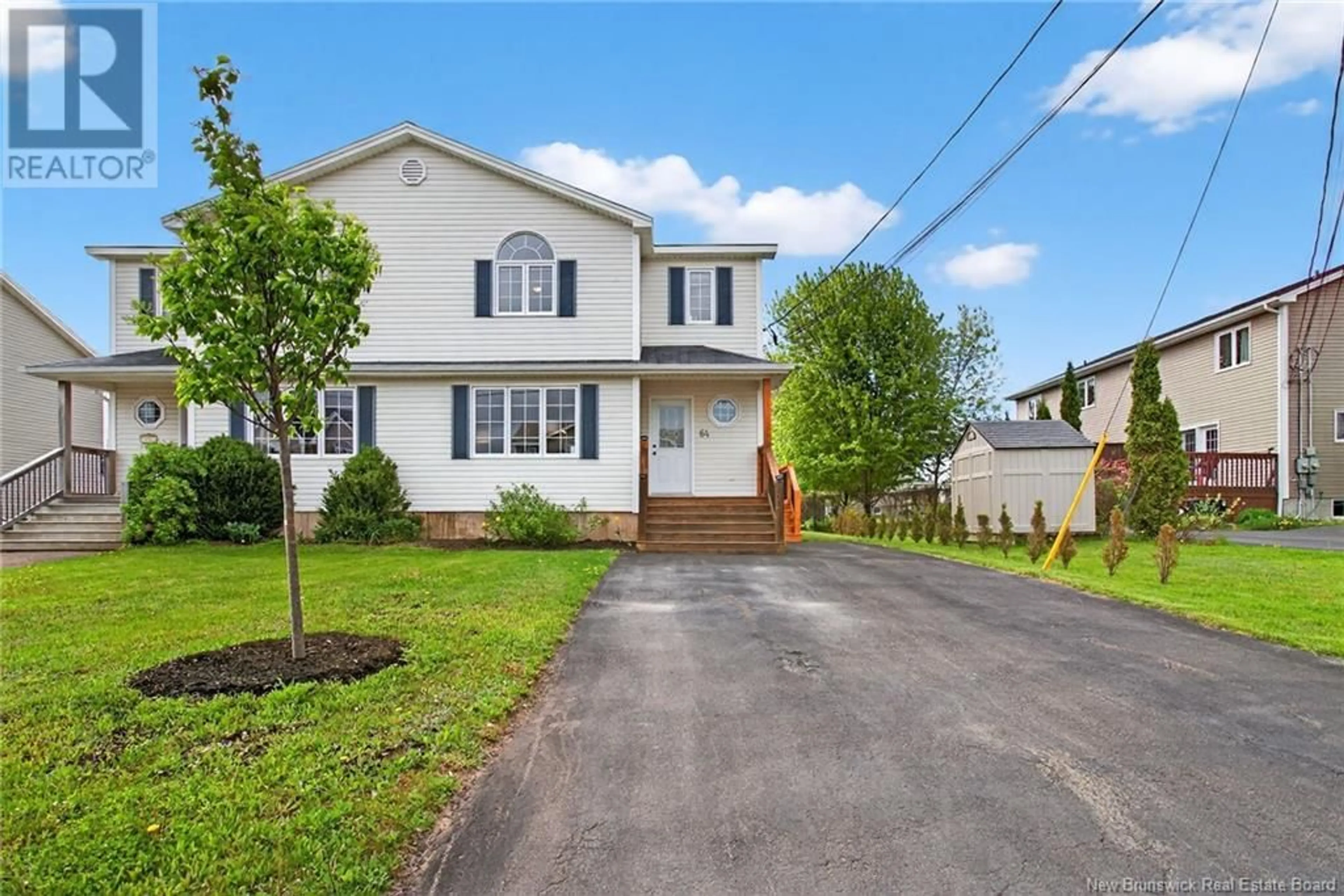 A pic from outside/outdoor area/front of a property/back of a property/a pic from drone, street for 64 LIMESTONE DRIVE, Moncton New Brunswick E1G5P4