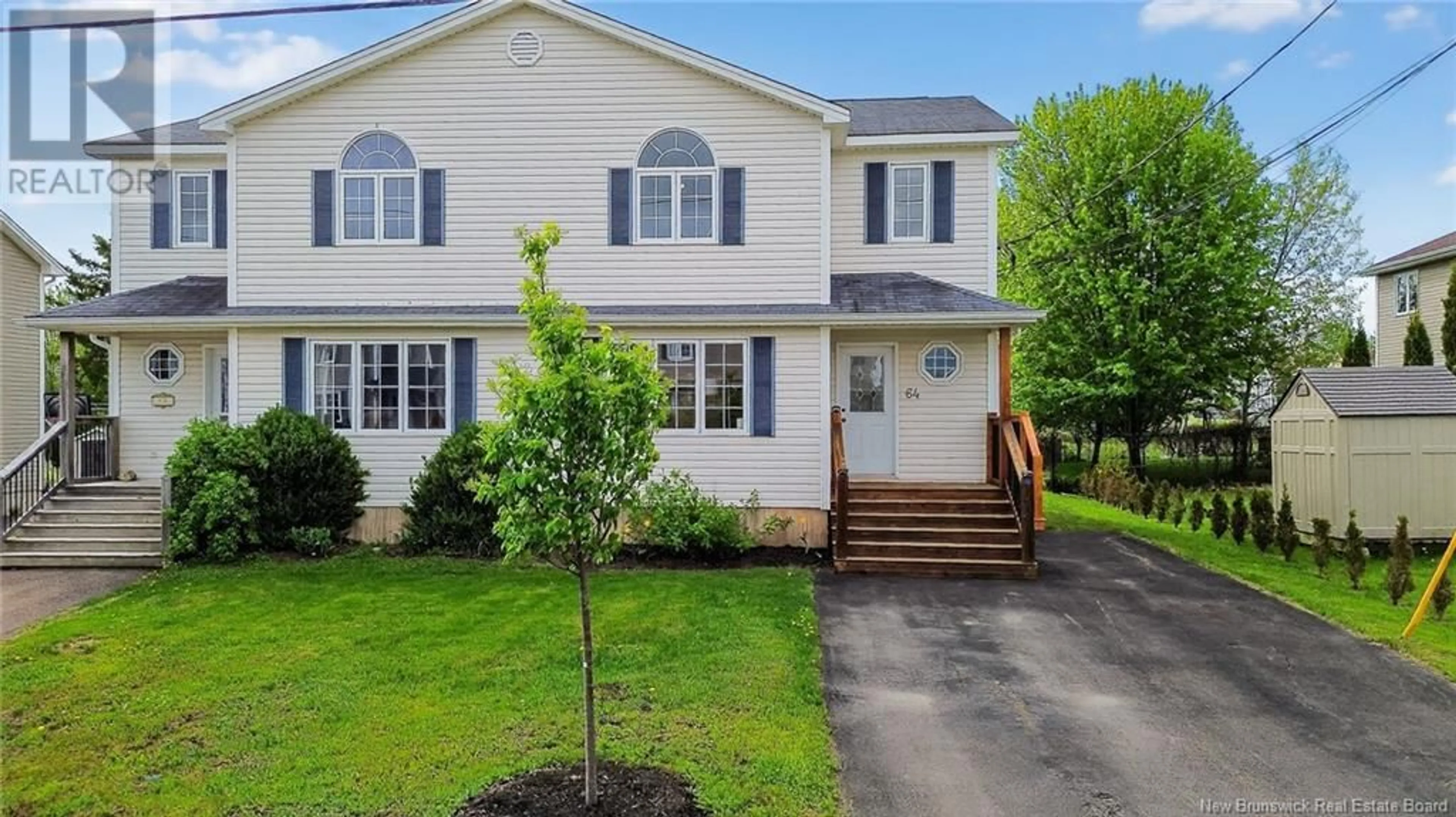 Home with vinyl exterior material, street for 64 LIMESTONE DRIVE, Moncton New Brunswick E1G5P4