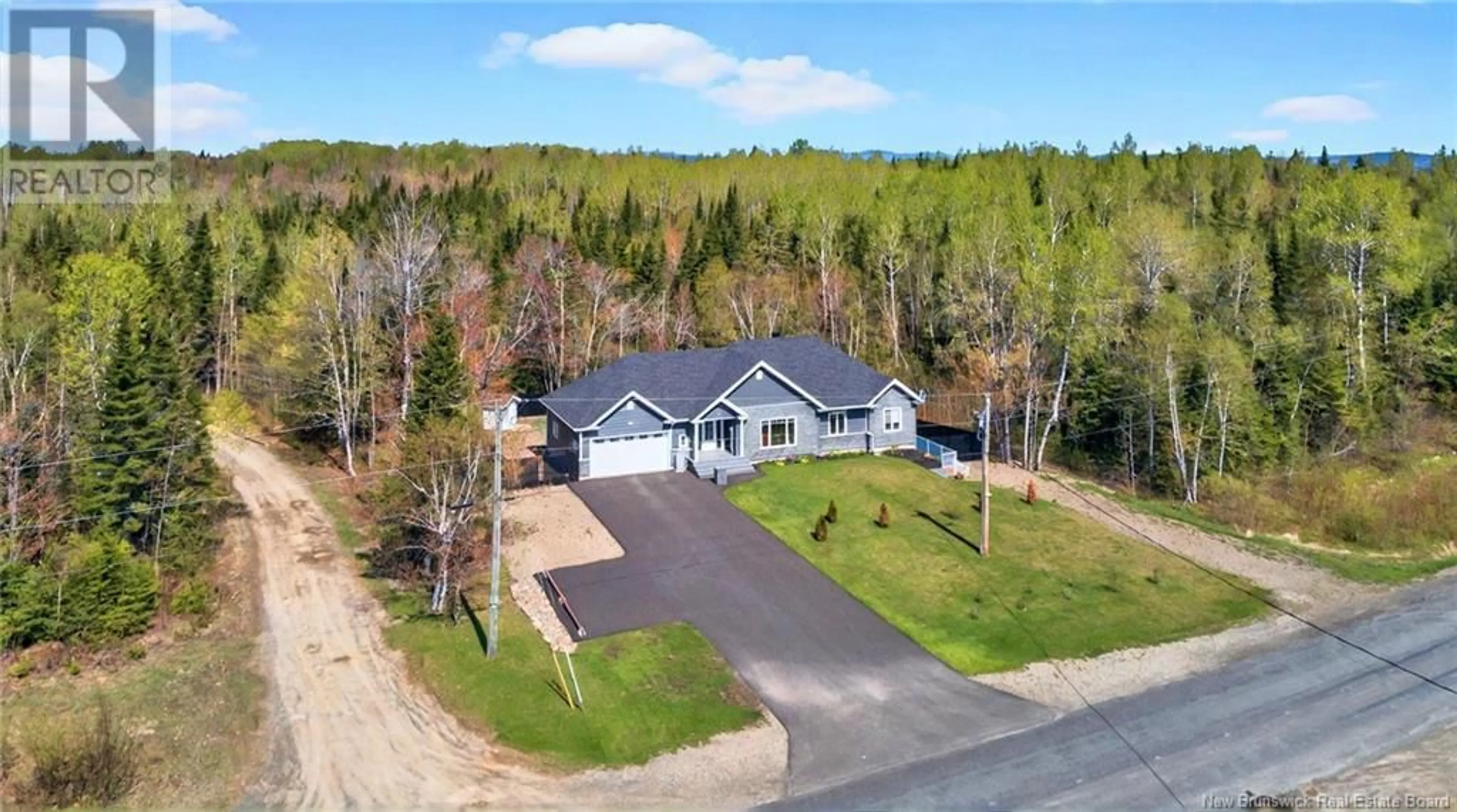 A pic from outside/outdoor area/front of a property/back of a property/a pic from drone, street for 593 DRAPEAU CHEMIN, Balmoral New Brunswick E8E1K5