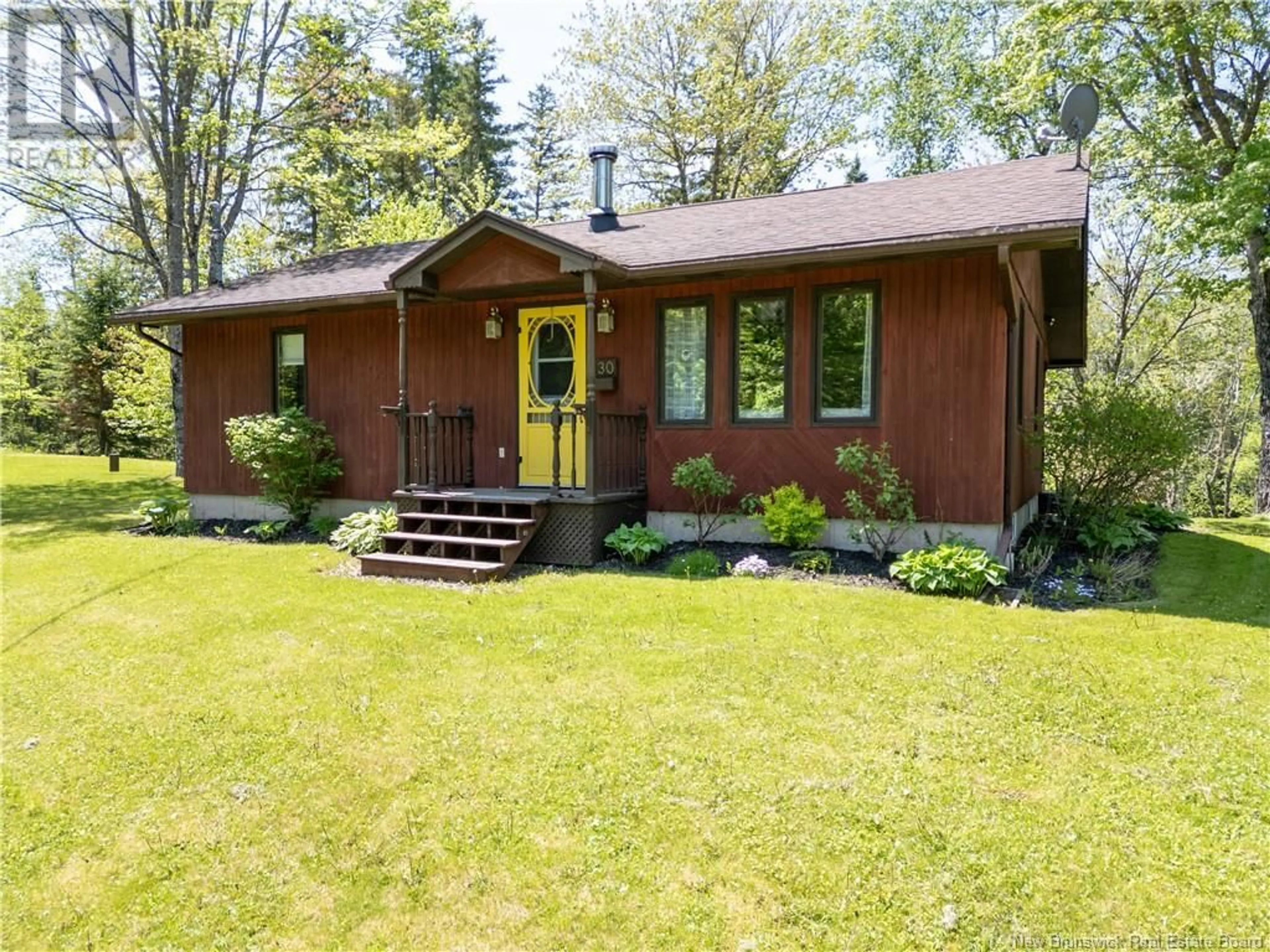 Home with vinyl exterior material, street for 30 SPURR ROAD, Harewood New Brunswick E4Z5T5
