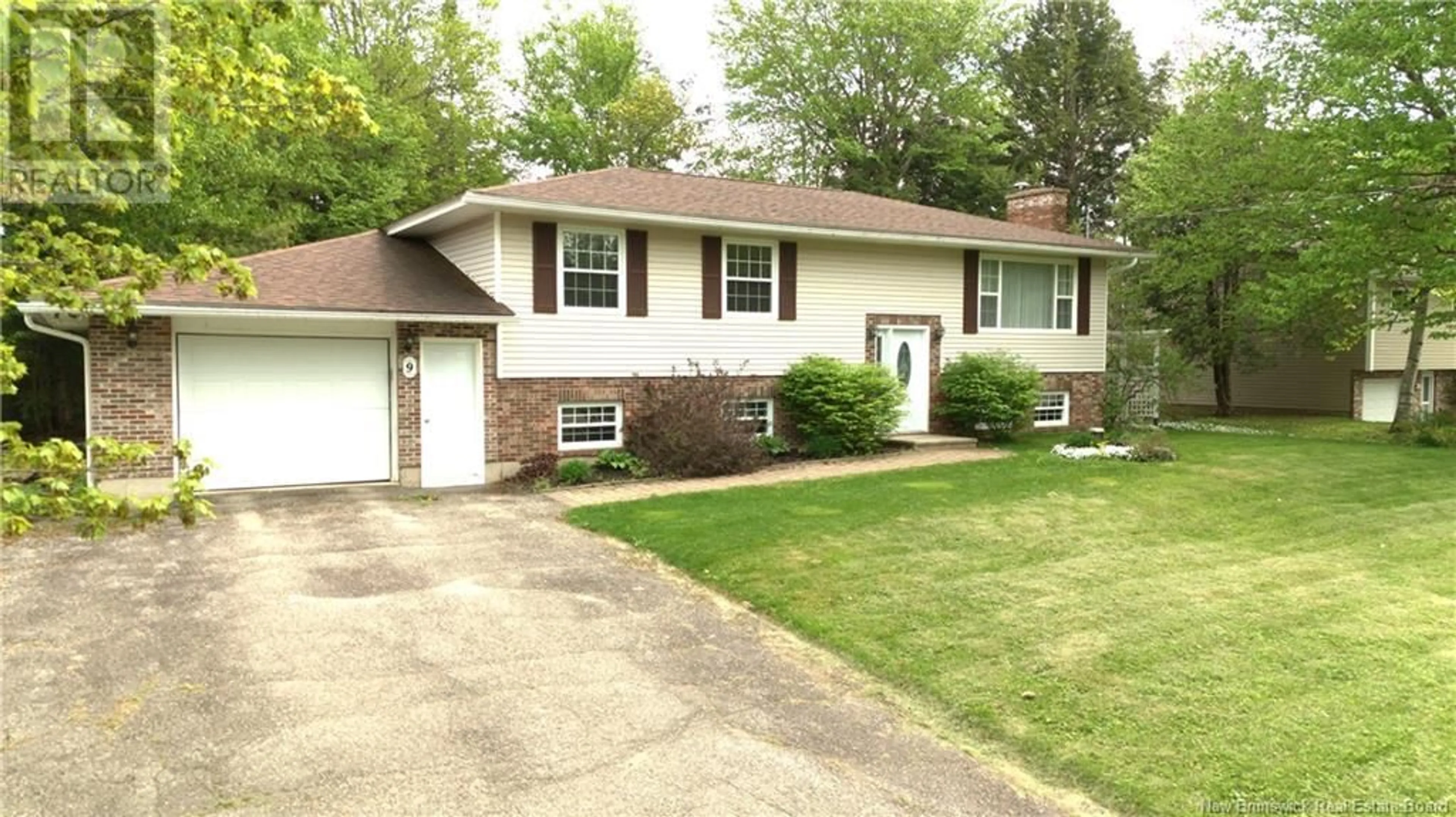 Home with vinyl exterior material, street for 9 SINCLAIR LANE, New Maryland New Brunswick E3C1J2