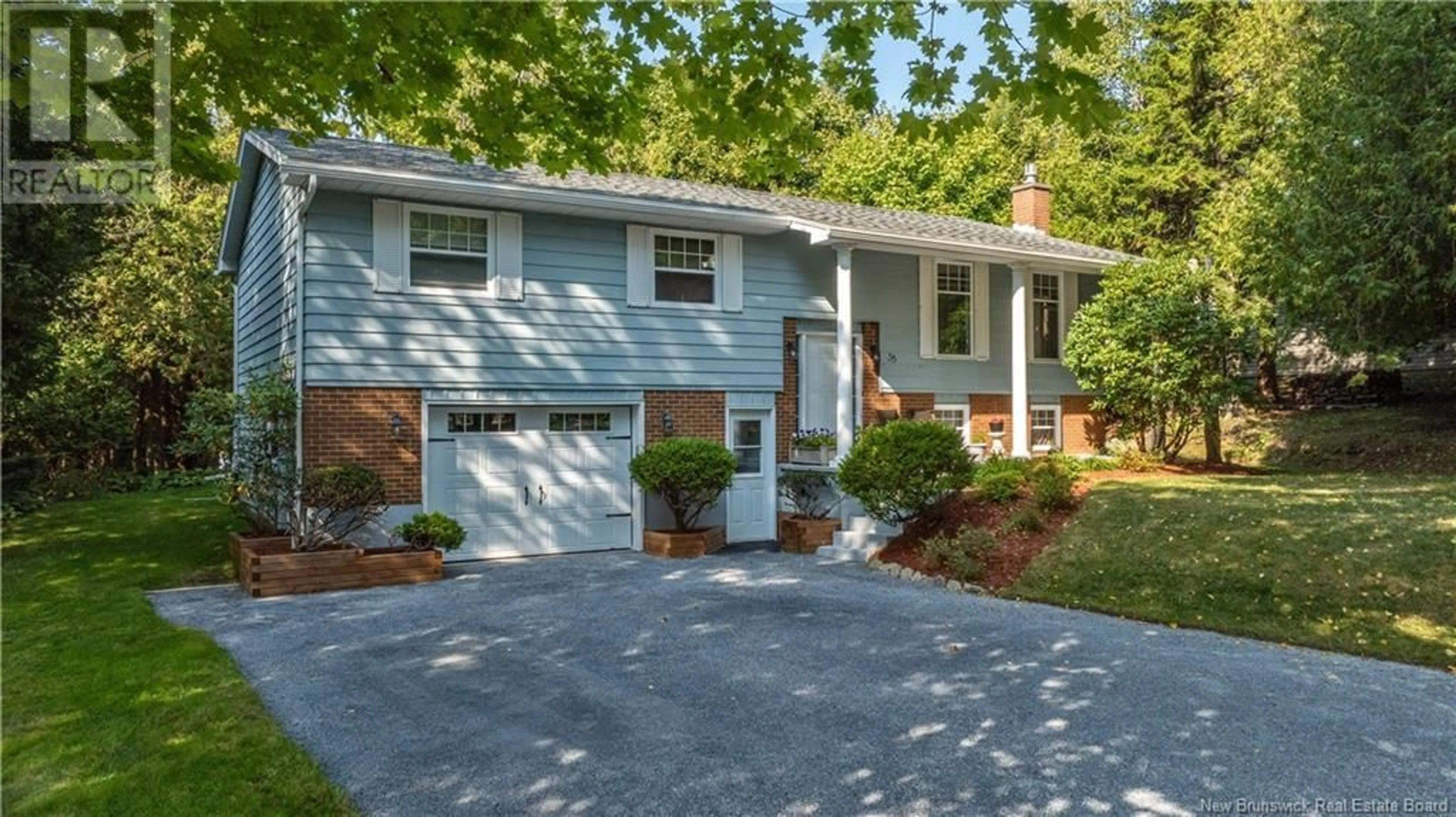 Home with vinyl exterior material, street for 55 CEDAR RIDGE BOULEVARD, Quispamsis New Brunswick E2E4K6