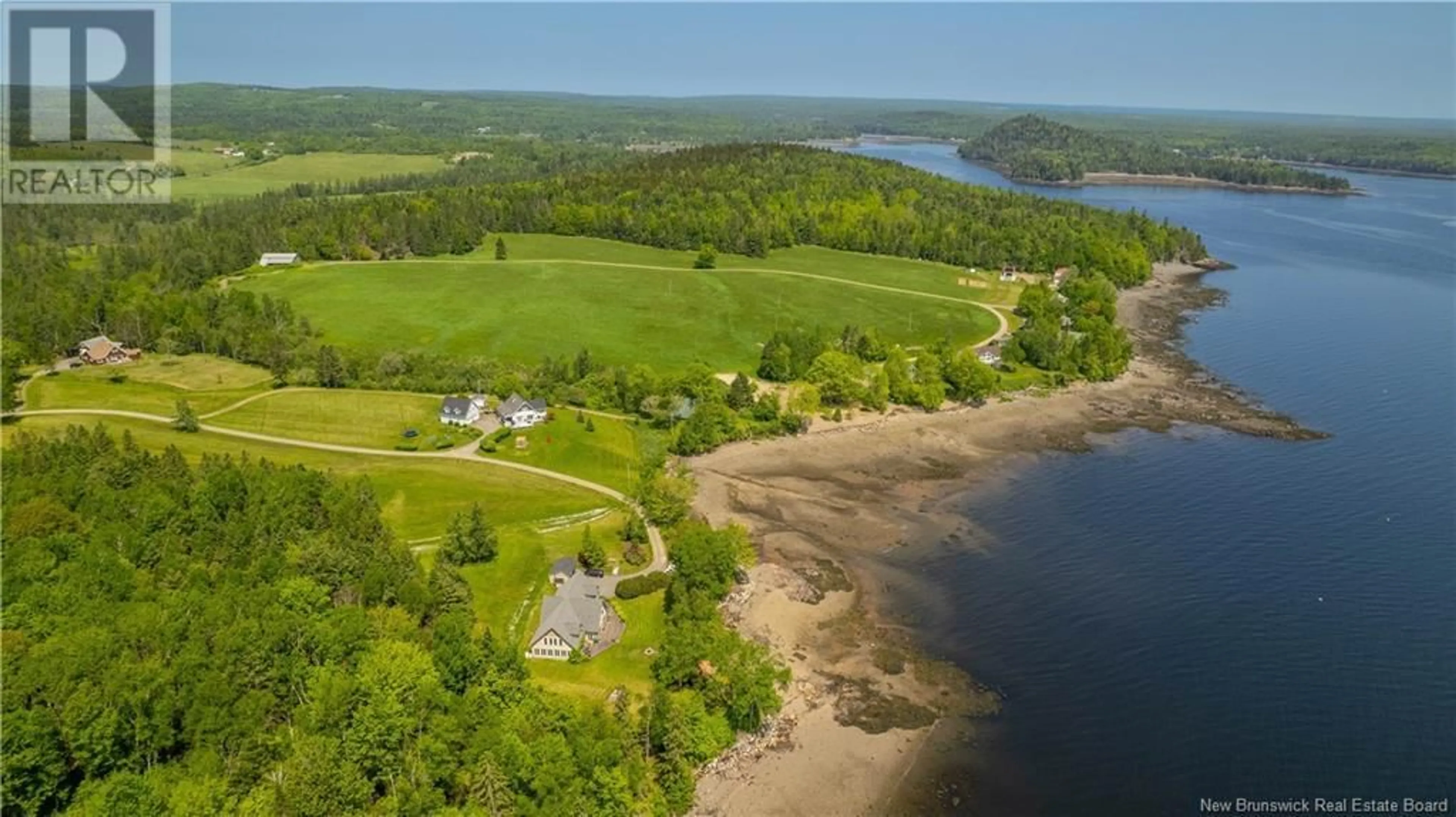 A pic from outside/outdoor area/front of a property/back of a property/a pic from drone, water/lake/river/ocean view for 72 YOUNG LANE, Oak Haven New Brunswick E3L3V2