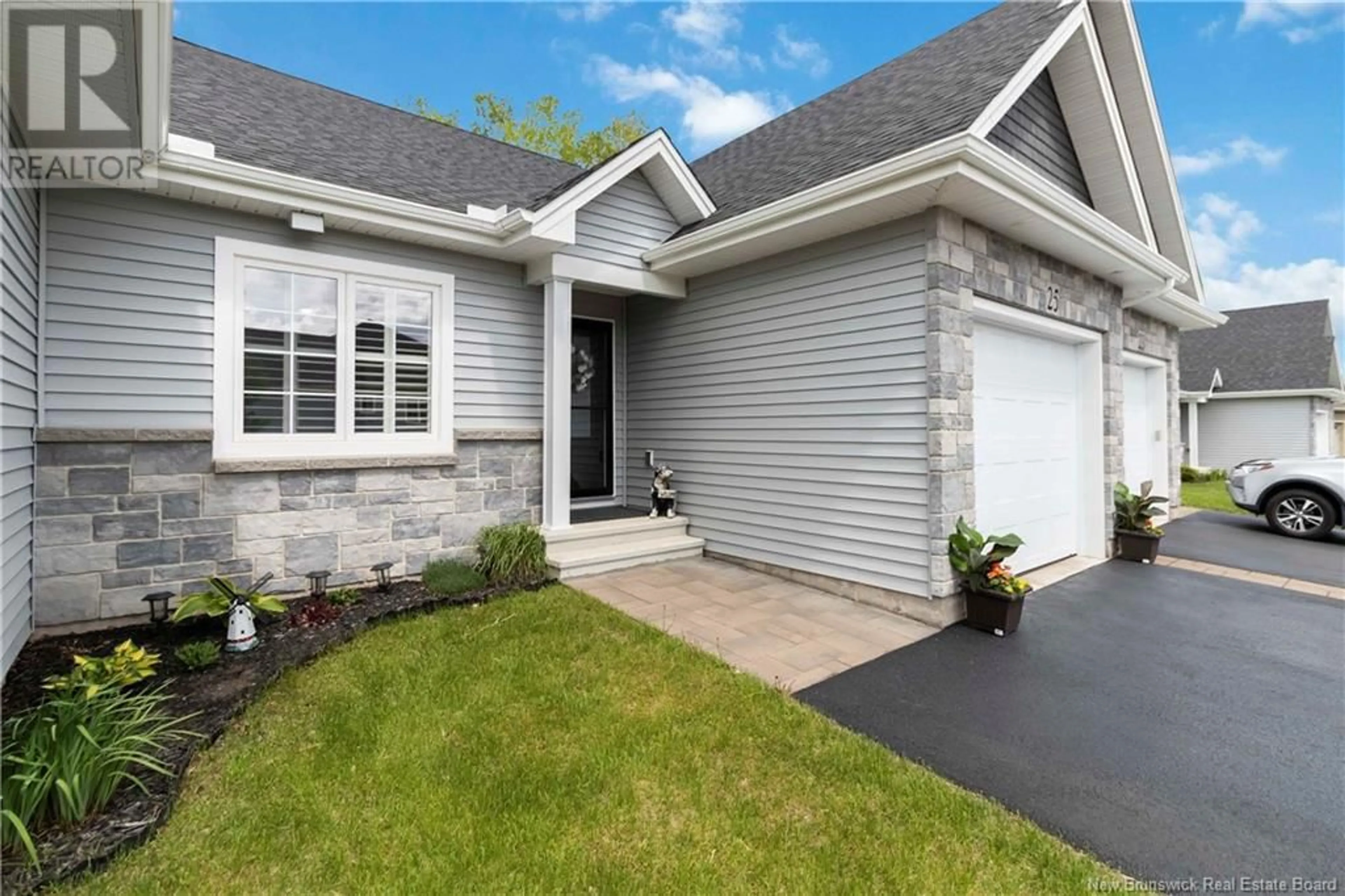 Home with vinyl exterior material, street for 25 DELPECH COURT, Moncton New Brunswick E1G1X7