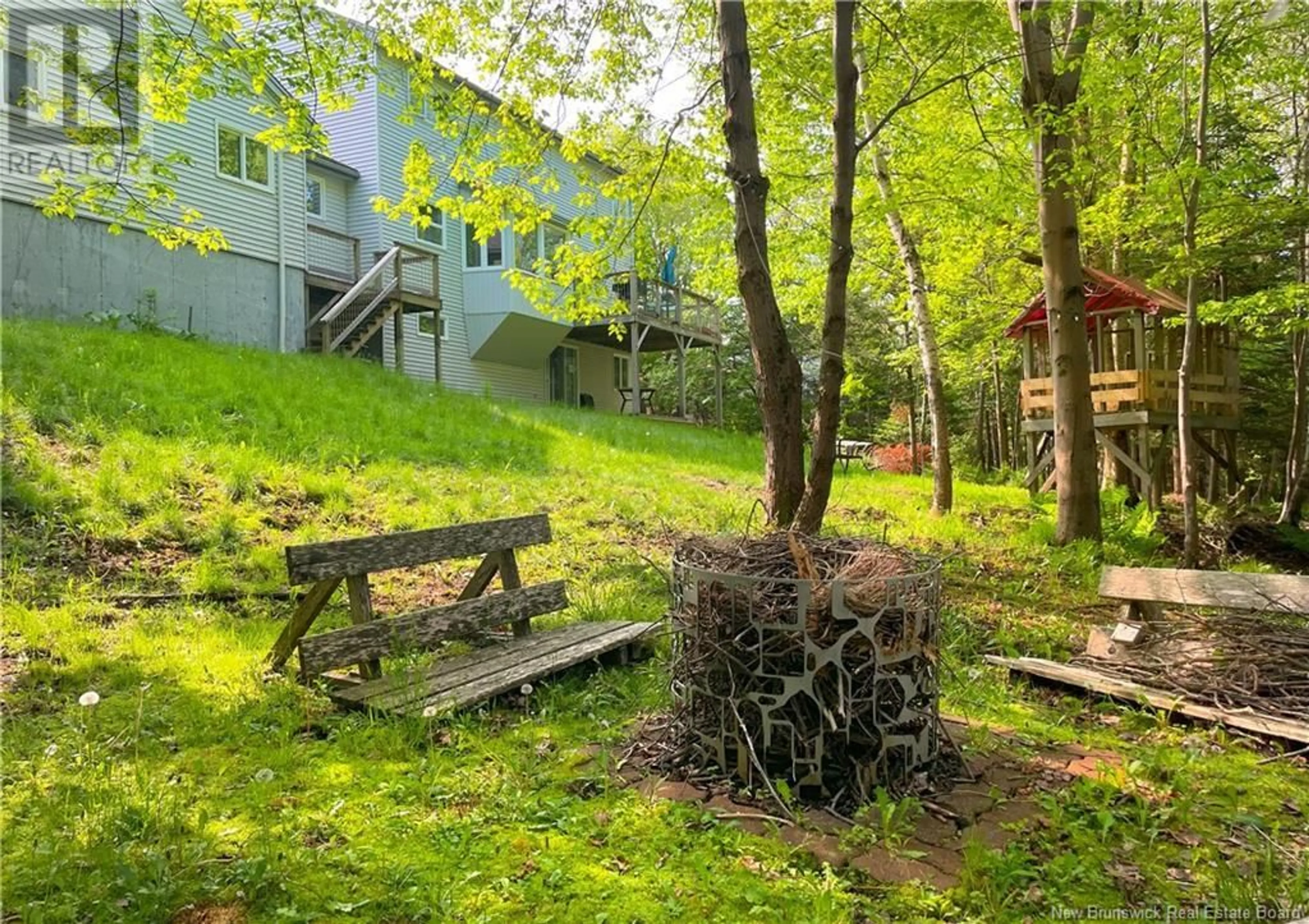 Patio, forest/trees view for 8 CHARLESTON COURT, Quispamsis New Brunswick E2E4W9