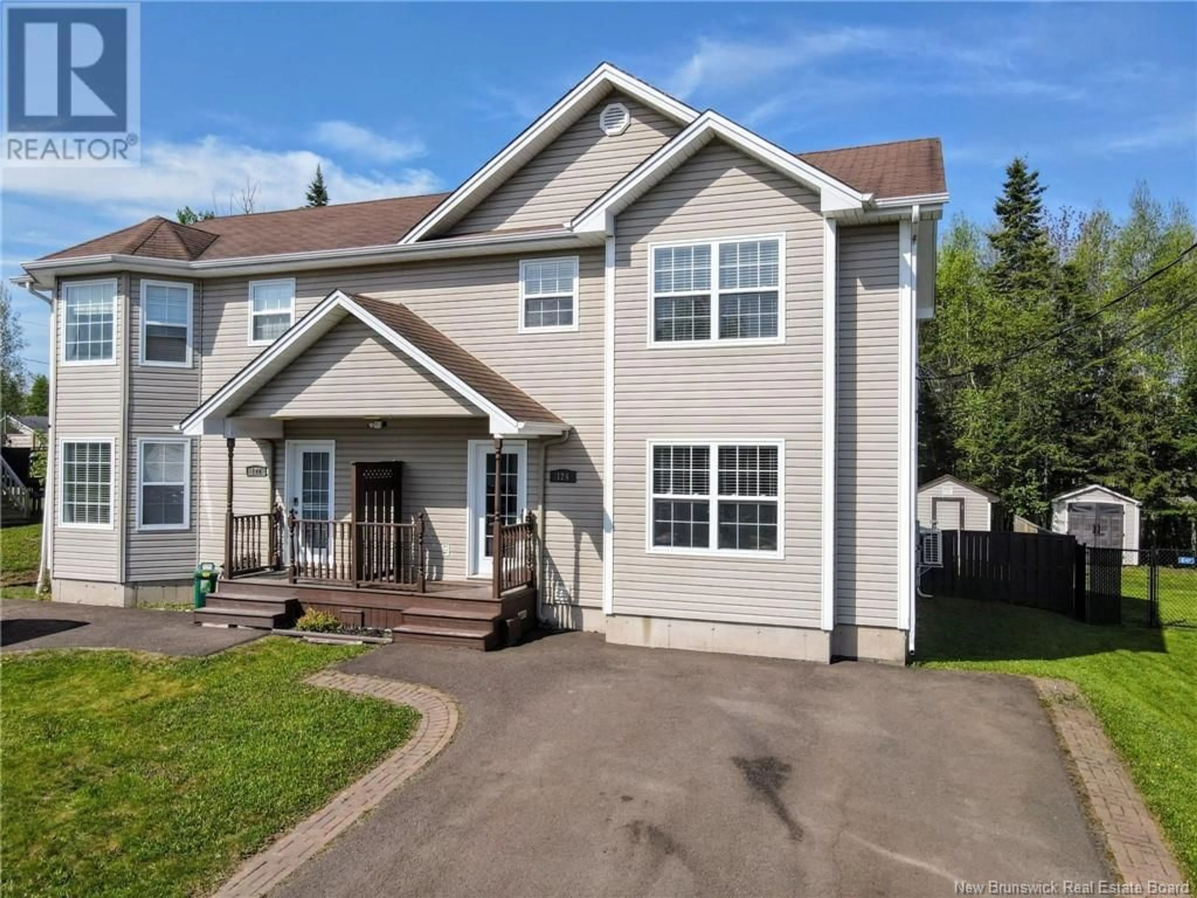 Home with vinyl exterior material, street for 124 FORTUNE, Dieppe New Brunswick E1A8T8