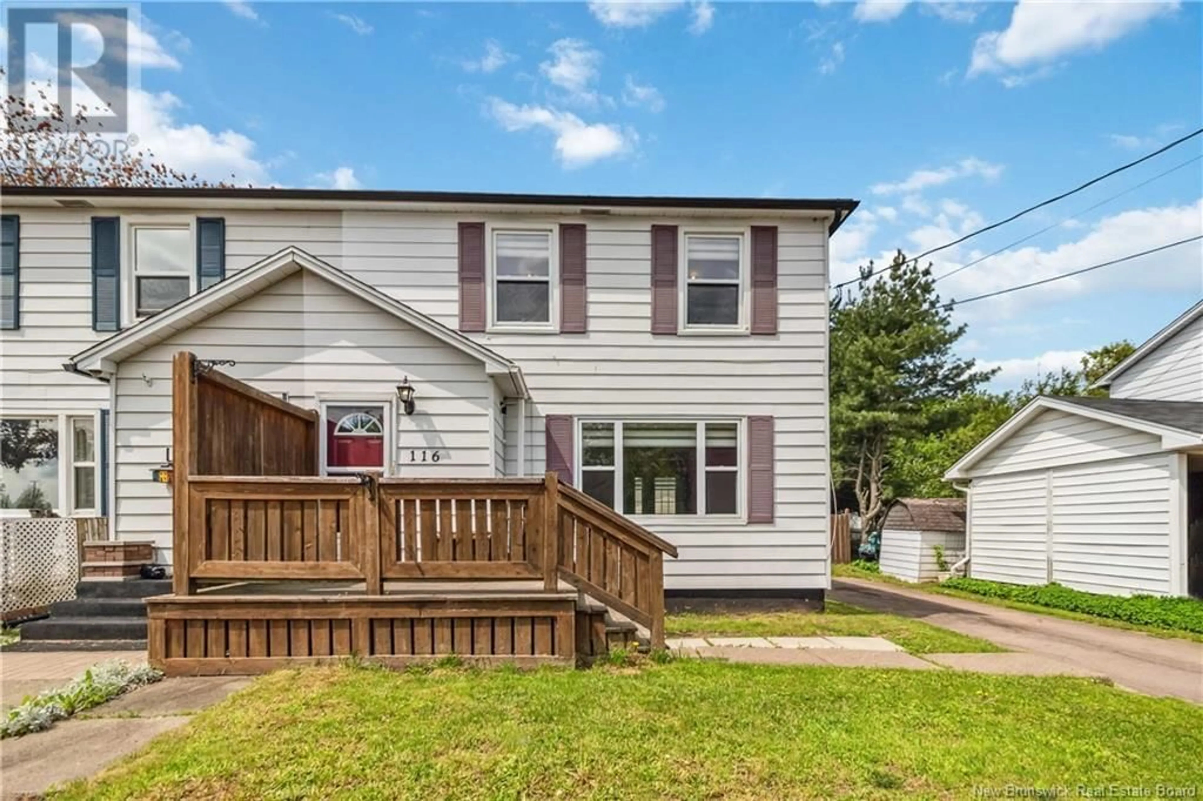 Home with vinyl exterior material, street for 116 EDGETT AVENUE, Moncton New Brunswick E8E1T5