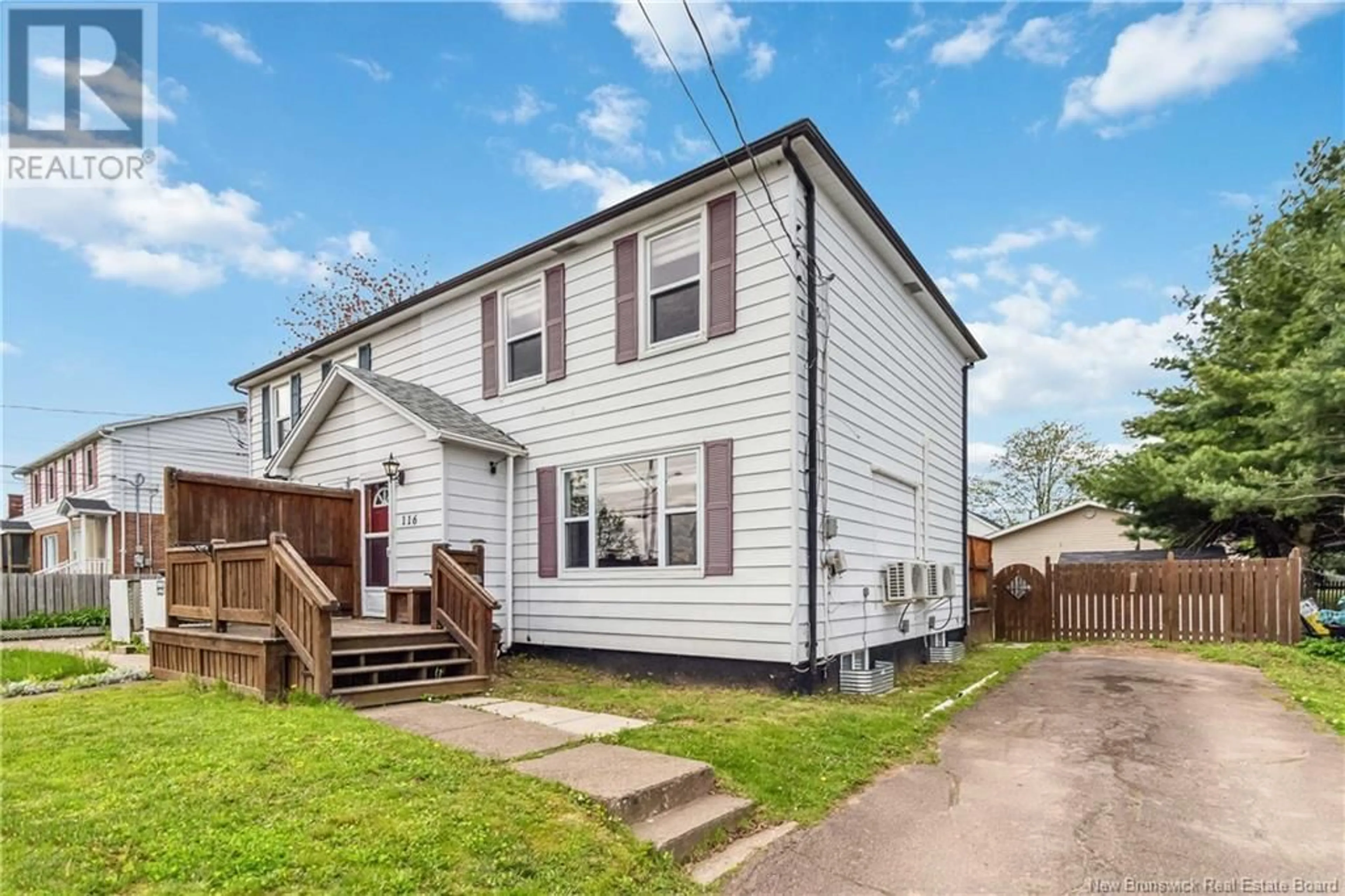 Home with vinyl exterior material, street for 116 EDGETT AVENUE, Moncton New Brunswick E8E1T5
