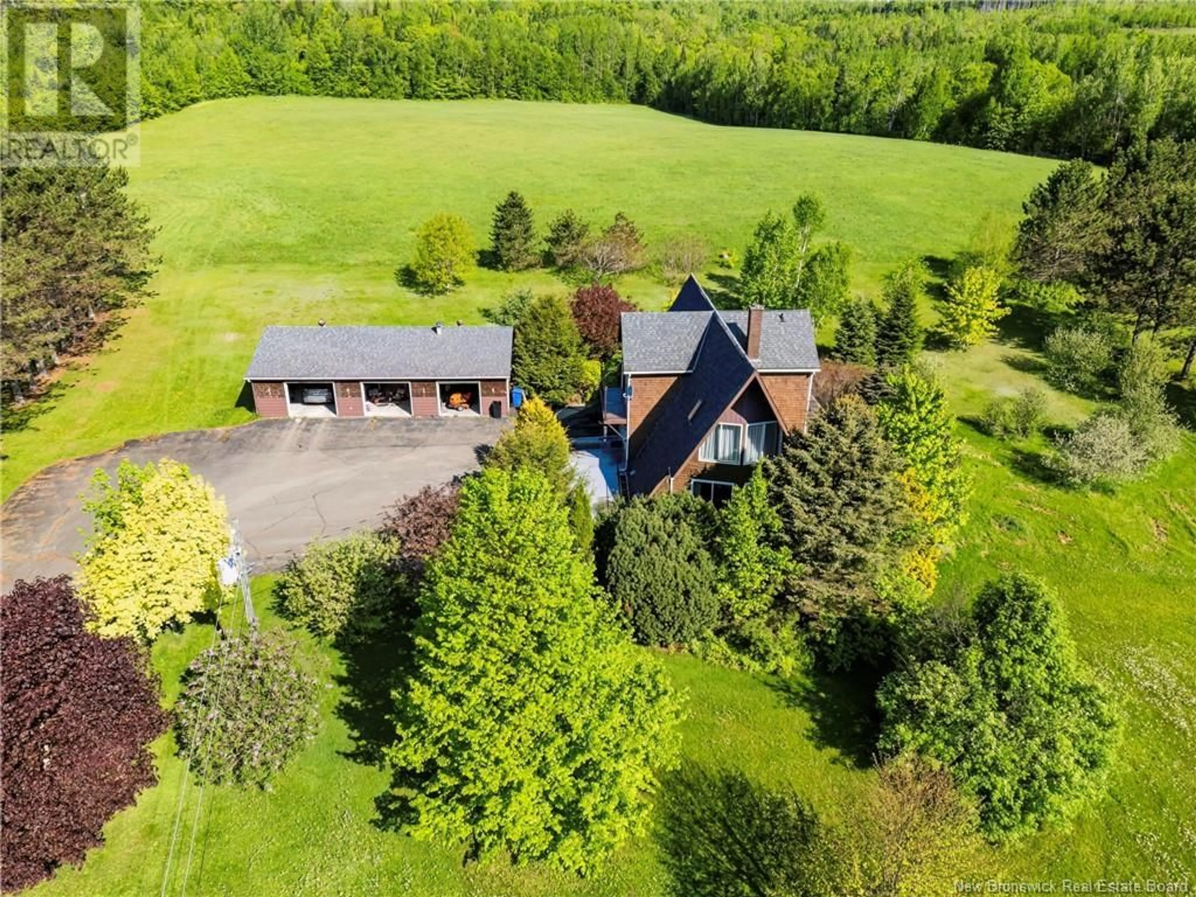 A pic from outside/outdoor area/front of a property/back of a property/a pic from drone, unknown for 13595 ROUTE 105, Tilley New Brunswick E7H4A1