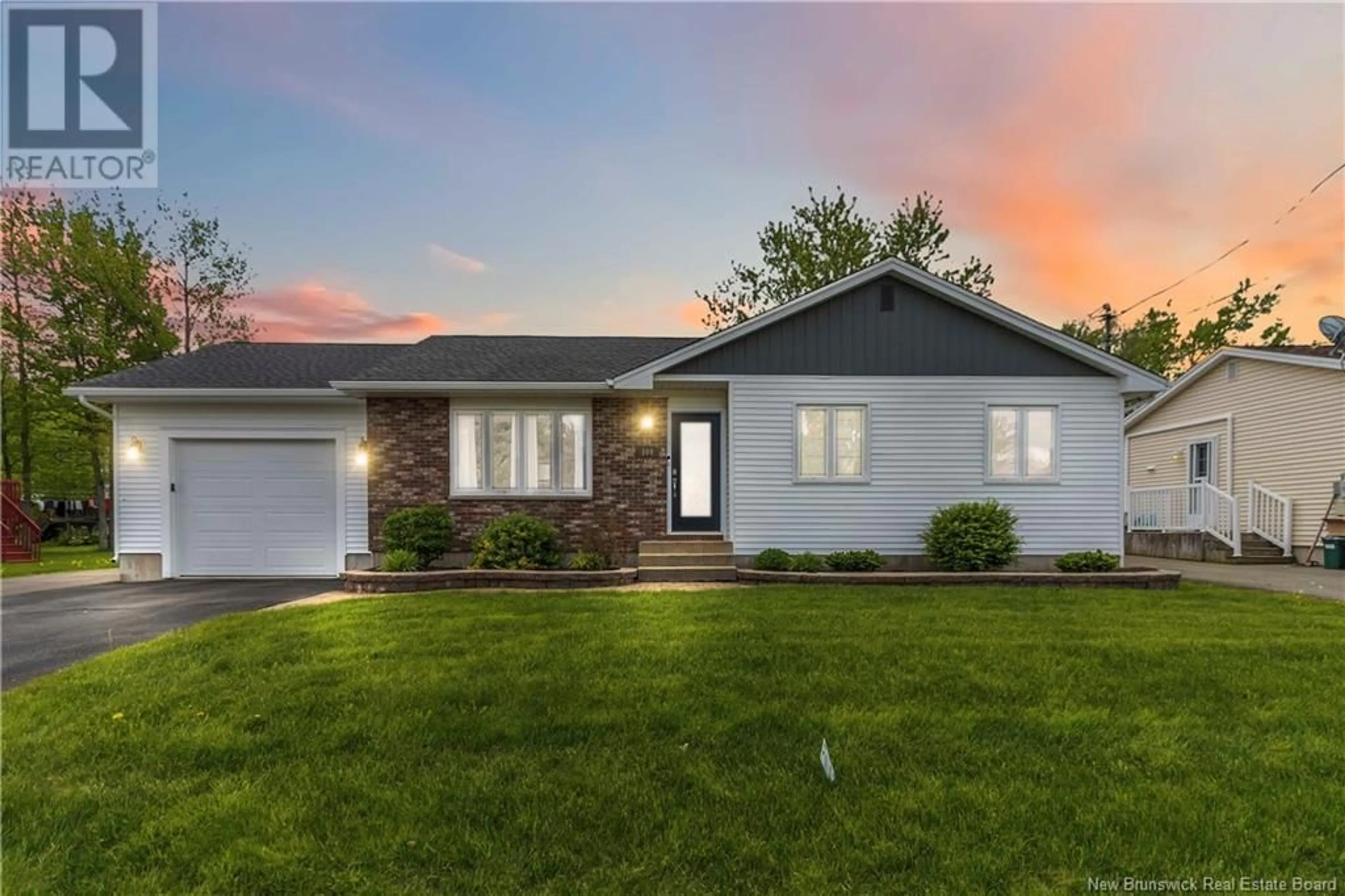 Home with vinyl exterior material, street for 104 SHANNON DRIVE, Moncton New Brunswick E1G2E4