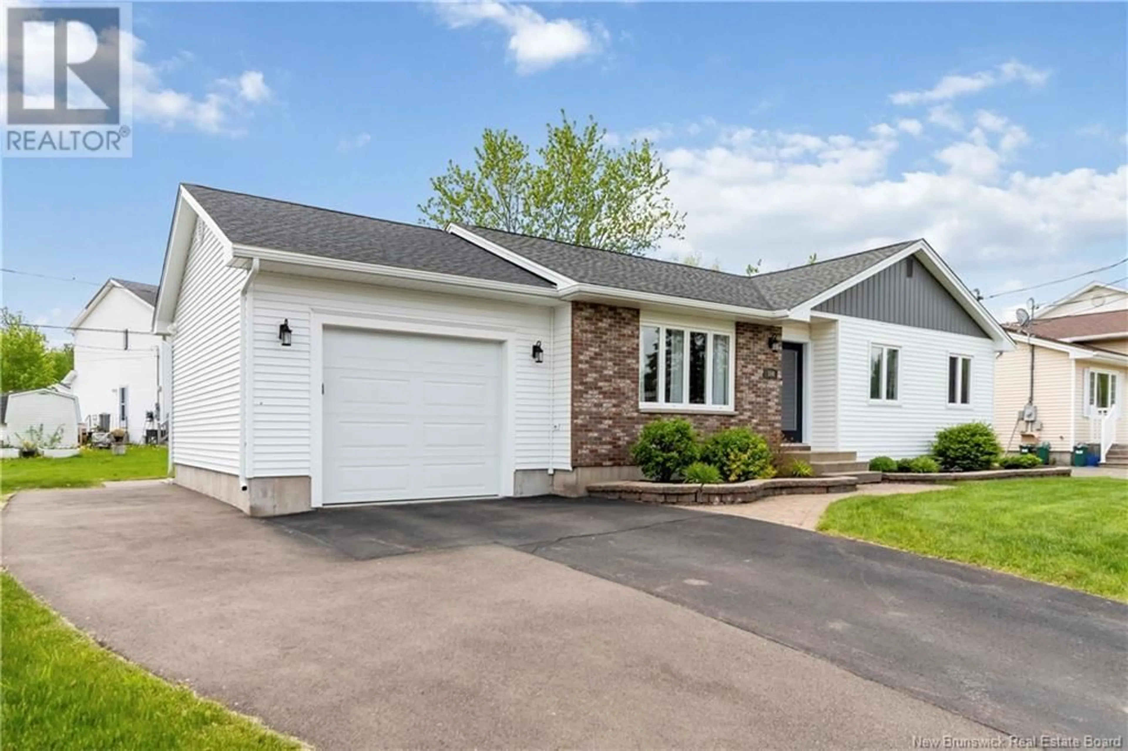 Home with vinyl exterior material, street for 104 SHANNON DRIVE, Moncton New Brunswick E1G2E4