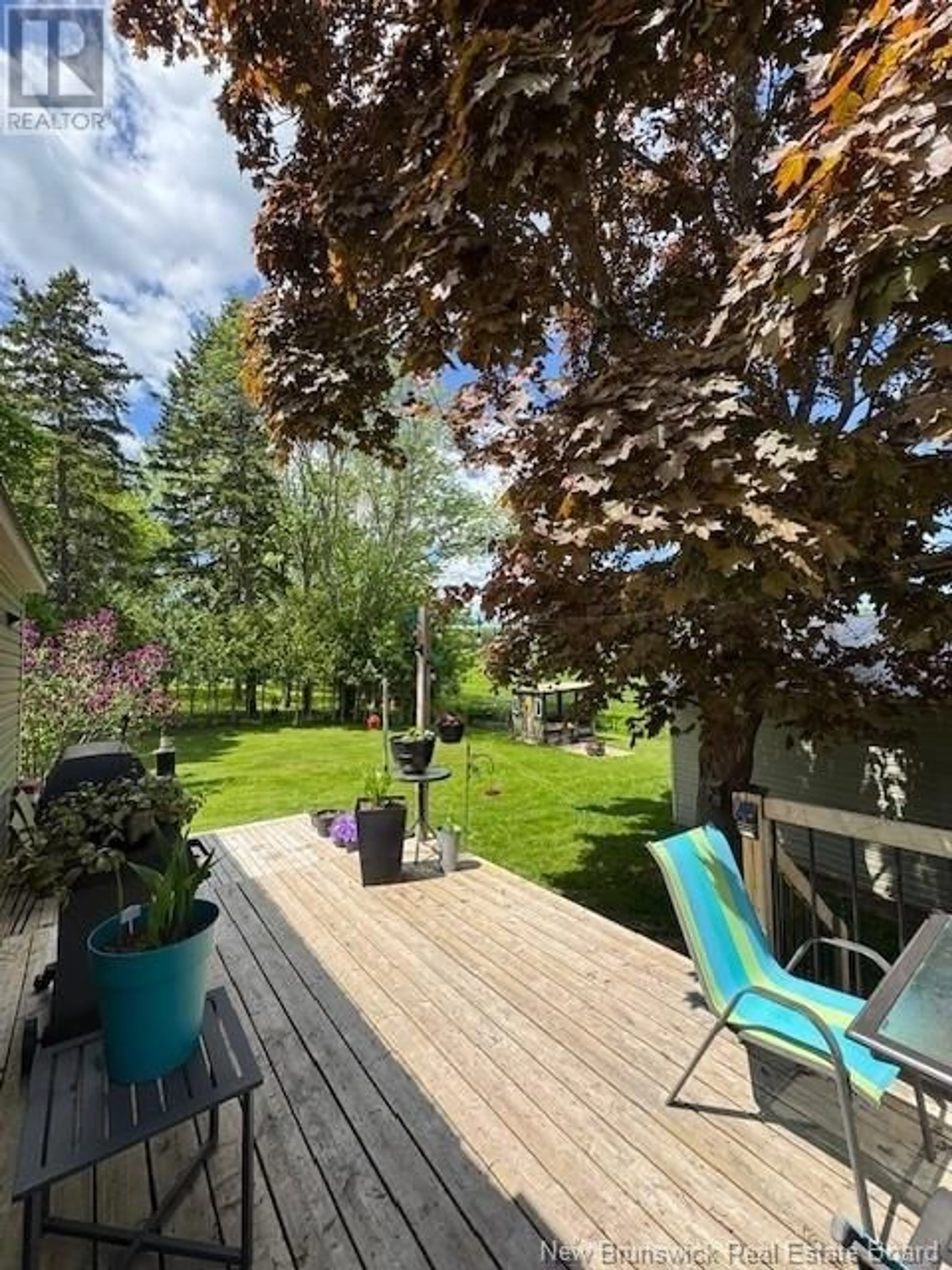 Patio, forest/trees view for 25 OLD POST ROAD, Petitcodiac New Brunswick E4Z4M9