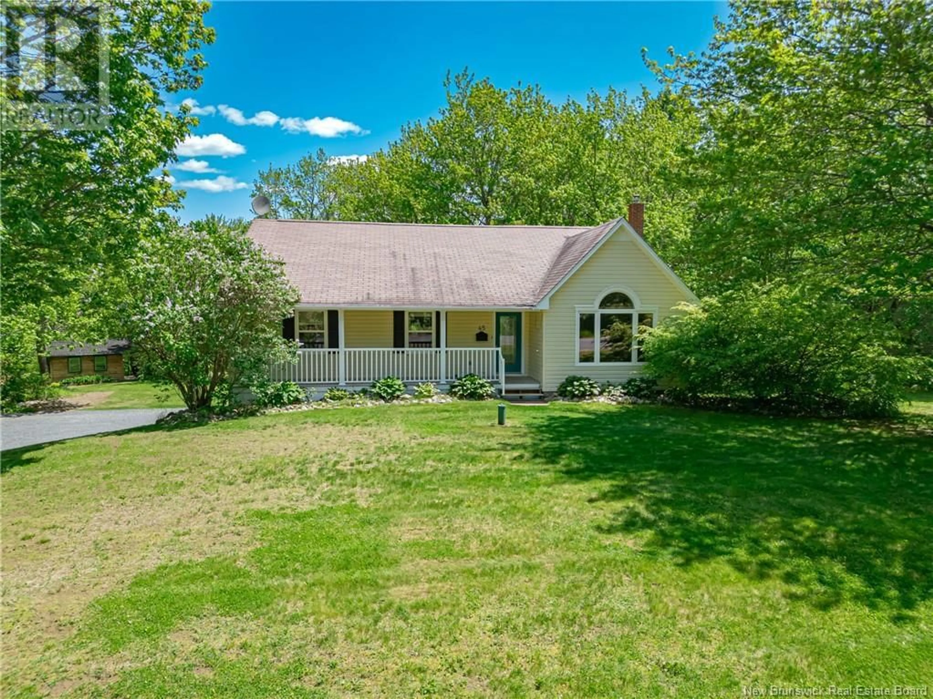 A pic from outside/outdoor area/front of a property/back of a property/a pic from drone, water/lake/river/ocean view for 45 BROMLEY AVENUE, Hanwell New Brunswick E3C1M8