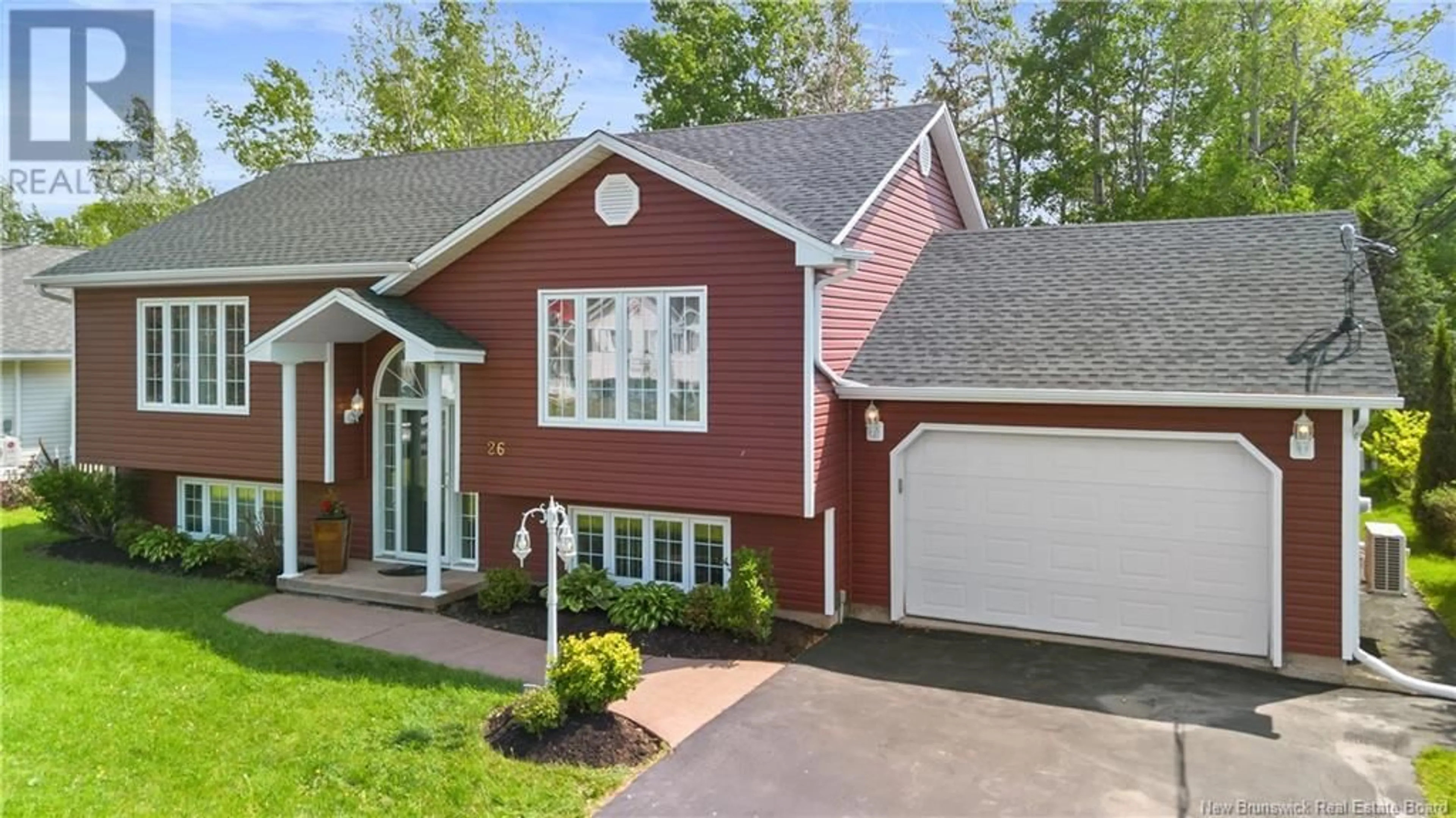 Home with vinyl exterior material, street for 26 ACTON COURT, Moncton New Brunswick E1G3T1