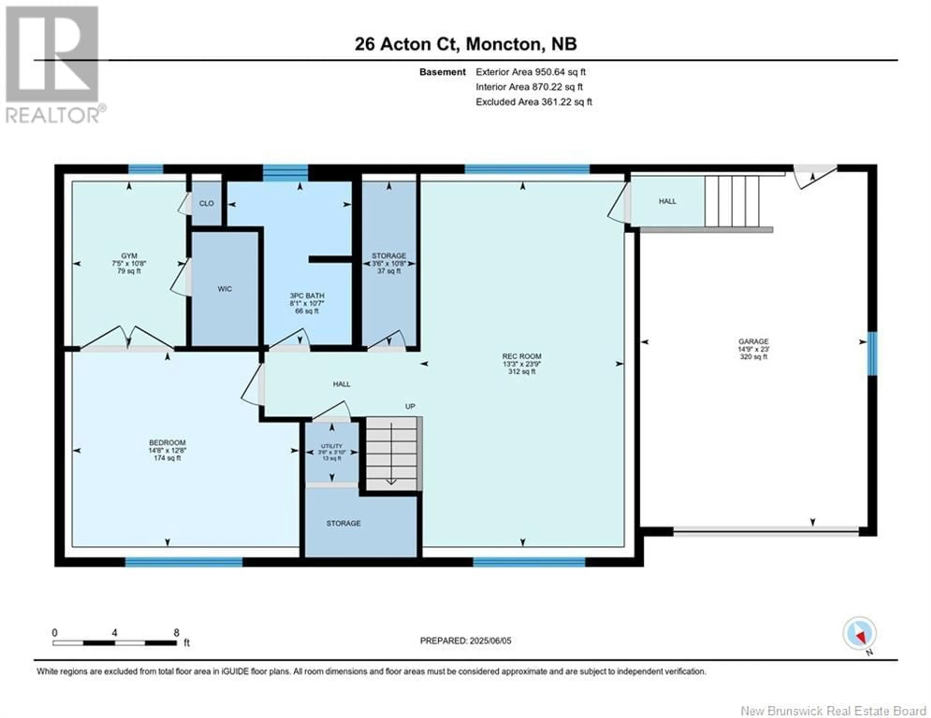 Floor plan for 26 ACTON COURT, Moncton New Brunswick E1G3T1