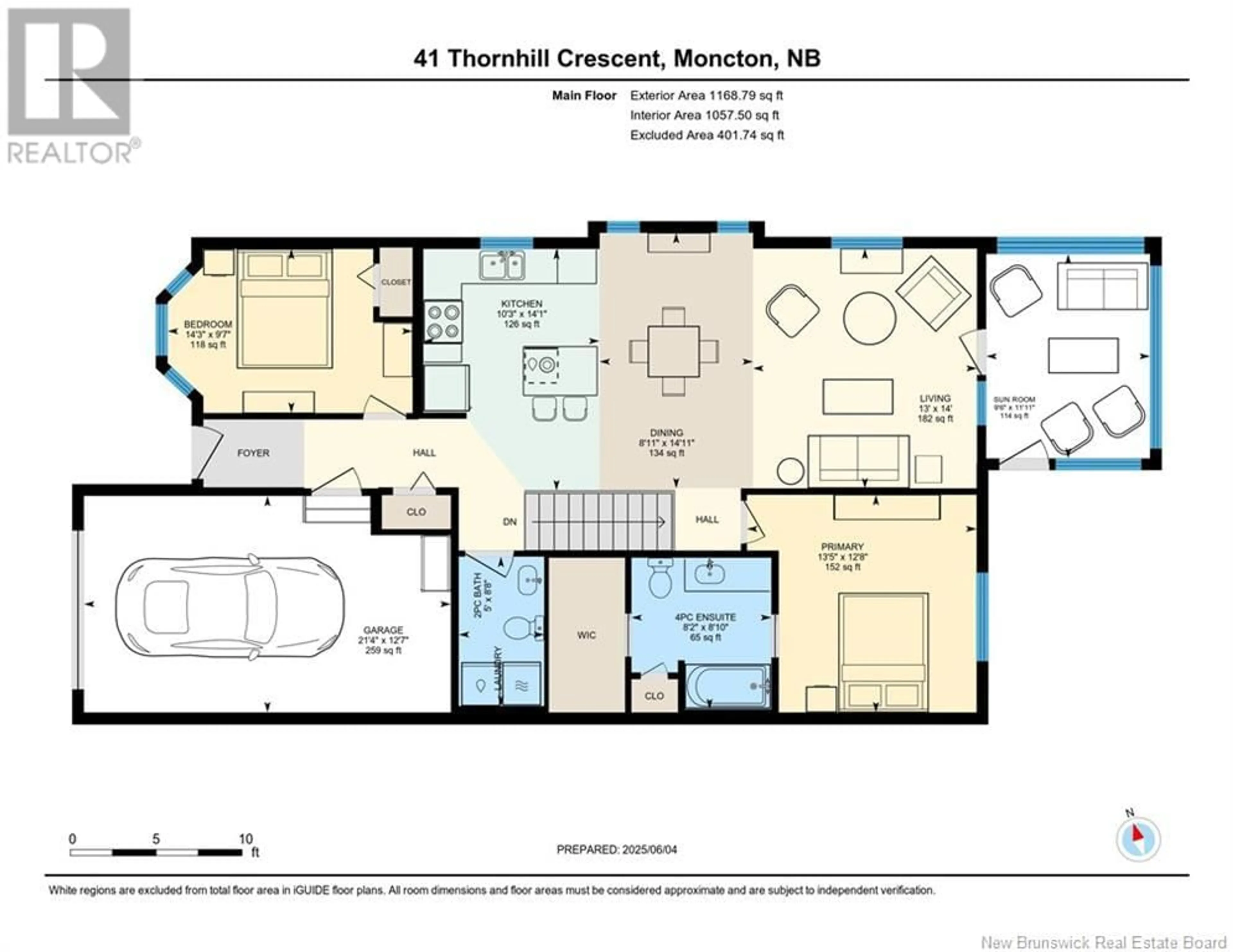 Floor plan for 41 THORNHILL CRESCENT, Moncton New Brunswick E1A6B1