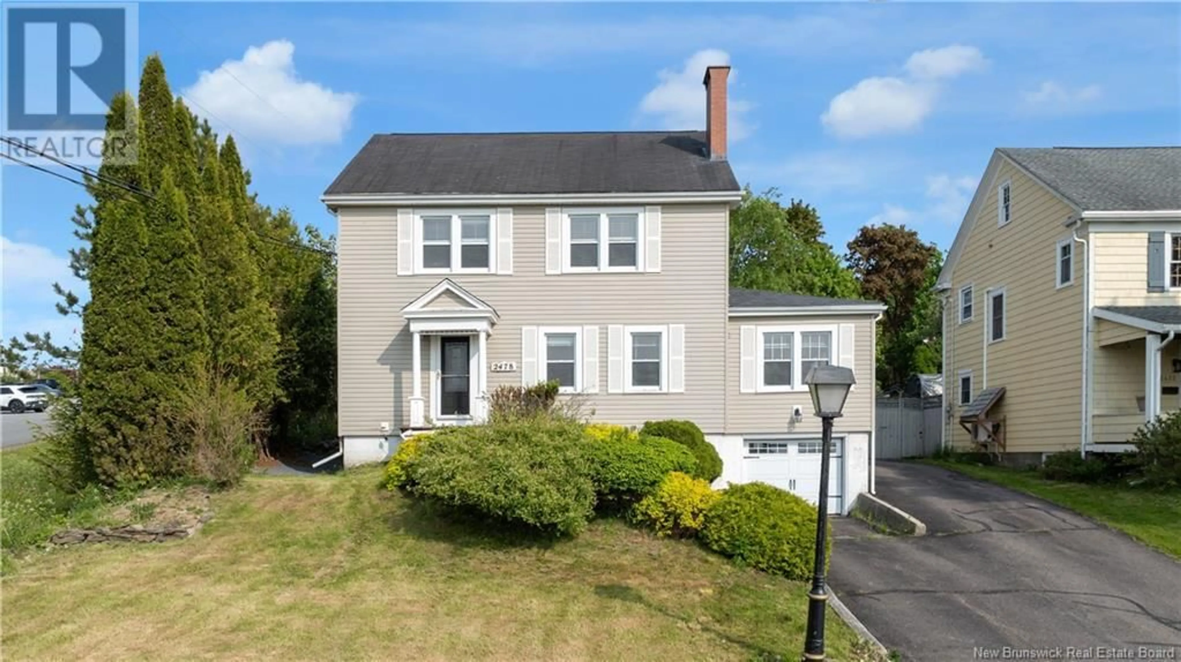 Home with vinyl exterior material, street for 2478 ROTHESAY ROAD, Rothesay New Brunswick E2H2K7