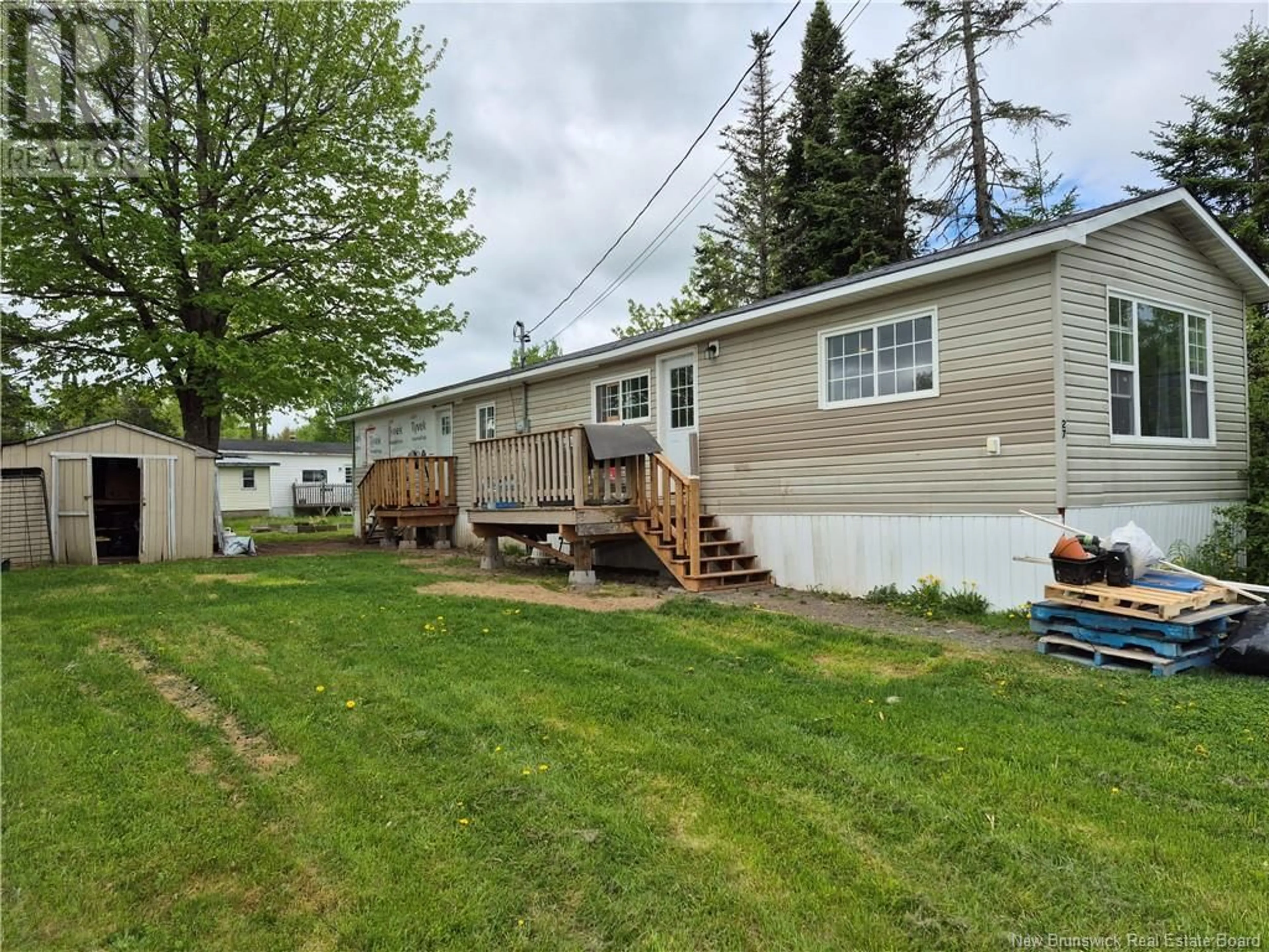 A pic from outside/outdoor area/front of a property/back of a property/a pic from drone, unknown for 27 RYAN DRIVE, Kingsley New Brunswick E3G6G7