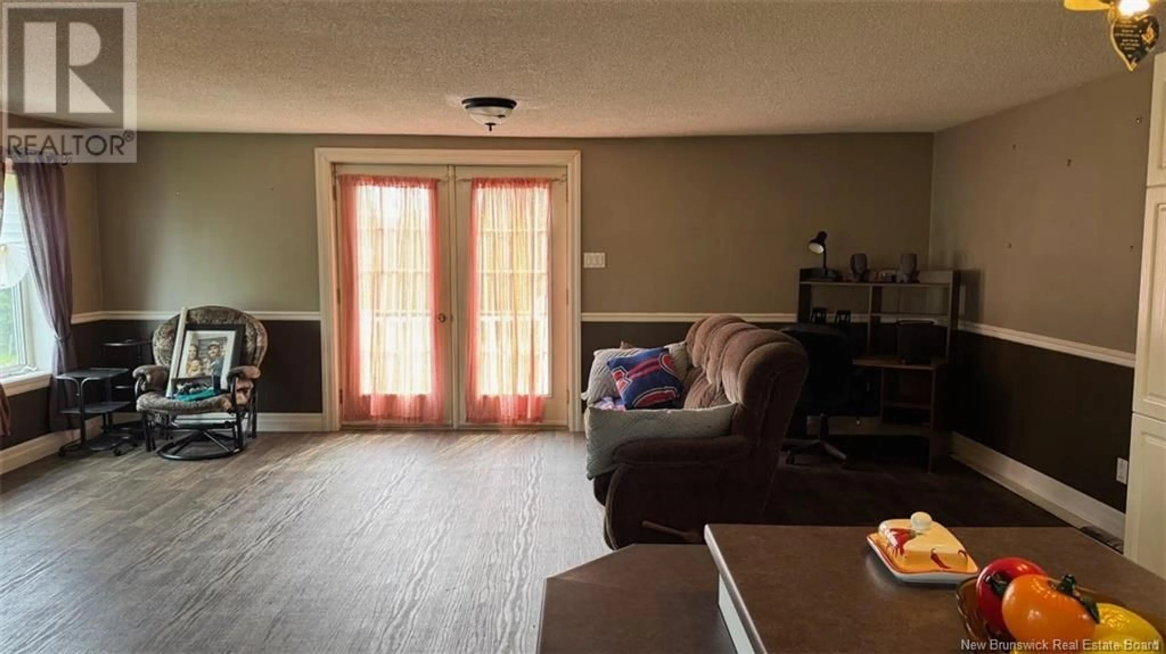 Living room with furniture, wood/laminate floor for 122 SIEGAS 1 ROAD, Siegas New Brunswick E7E1T8