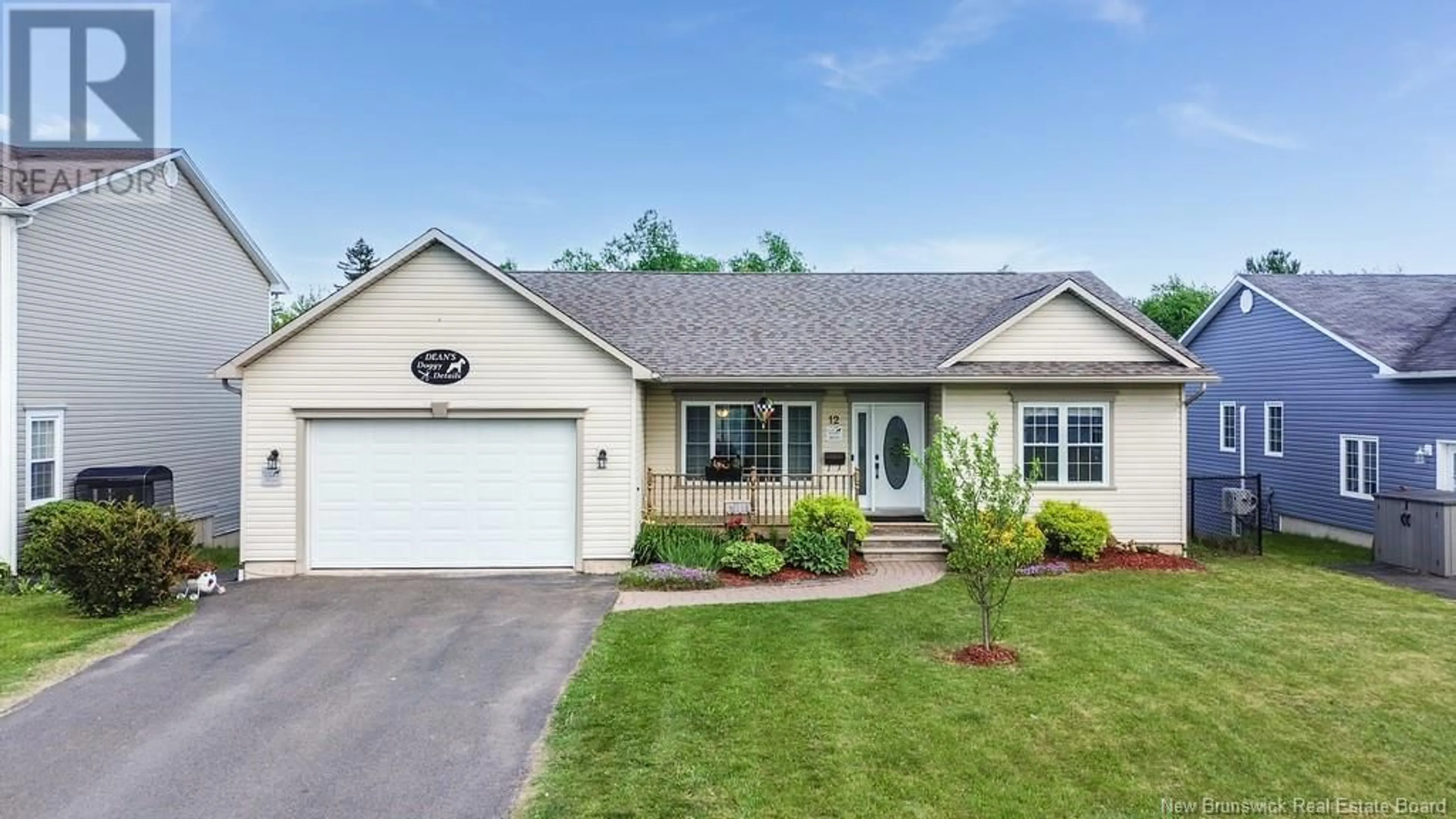 Home with vinyl exterior material, street for 12 DAWSON DRIVE, Oromocto New Brunswick E2V4S7