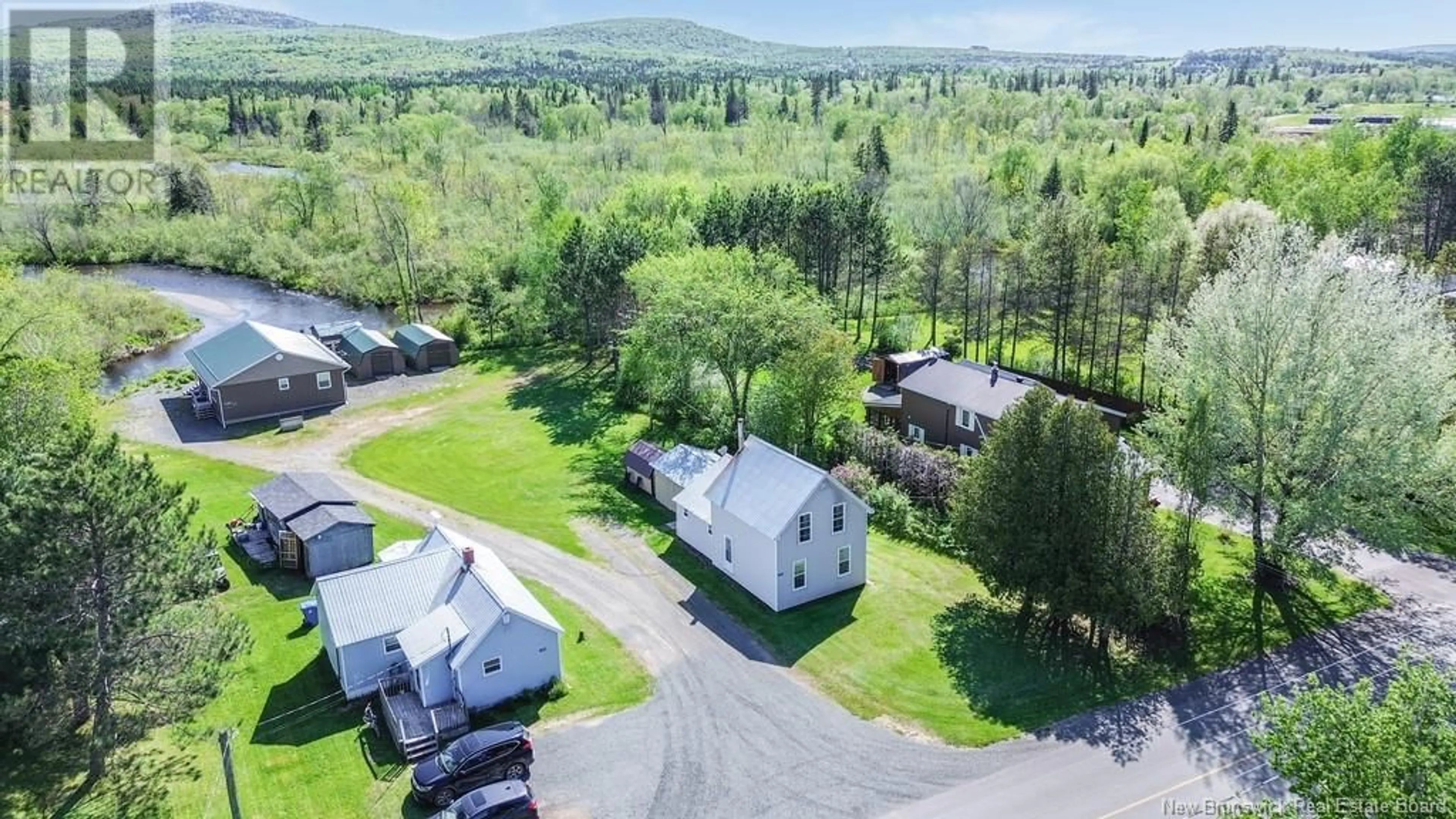 A pic from outside/outdoor area/front of a property/back of a property/a pic from drone, mountain view for 190 JUNIPER ROAD, Juniper New Brunswick E7L1H2