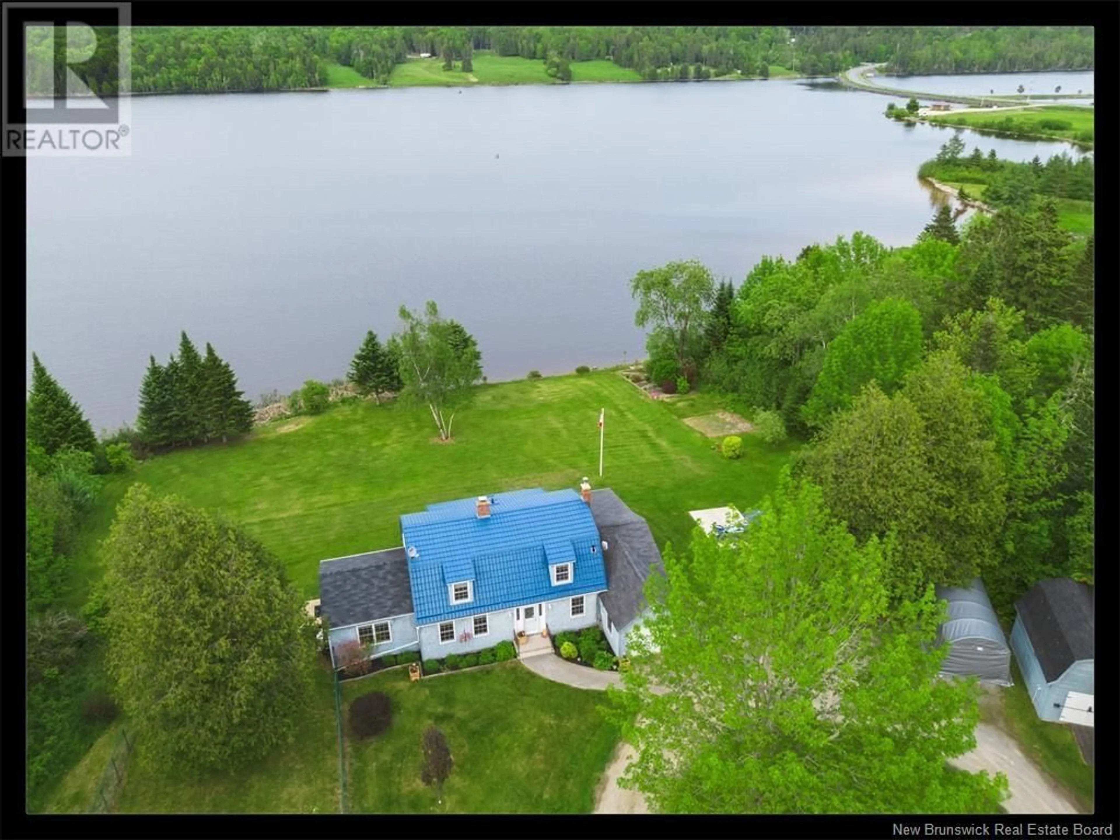 A pic from outside/outdoor area/front of a property/back of a property/a pic from drone, water/lake/river/ocean view for 42 ROUTE 615, Jewetts Mills New Brunswick E6L1M2