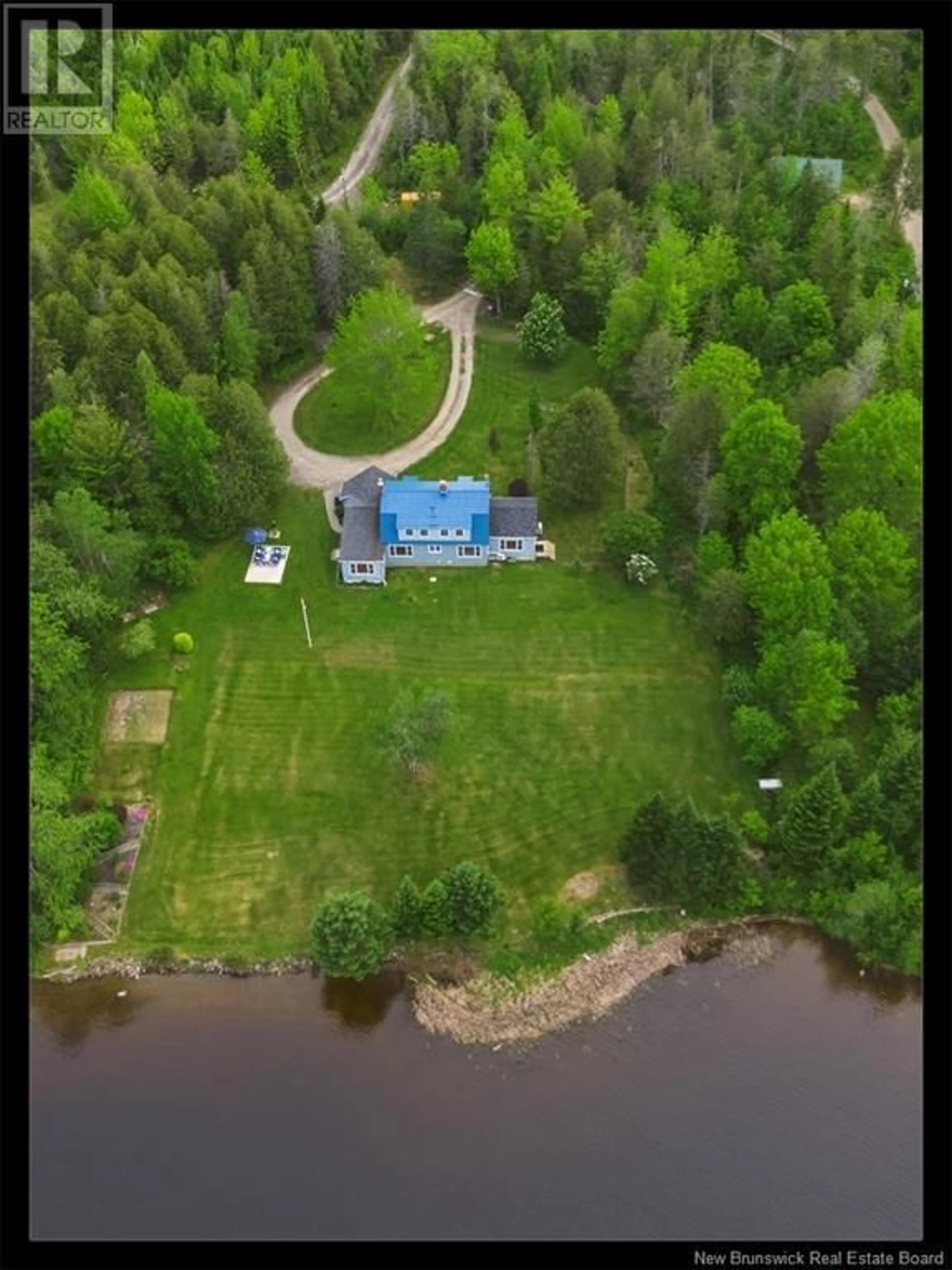 A pic from outside/outdoor area/front of a property/back of a property/a pic from drone, water/lake/river/ocean view for 42 ROUTE 615, Jewetts Mills New Brunswick E6L1M2