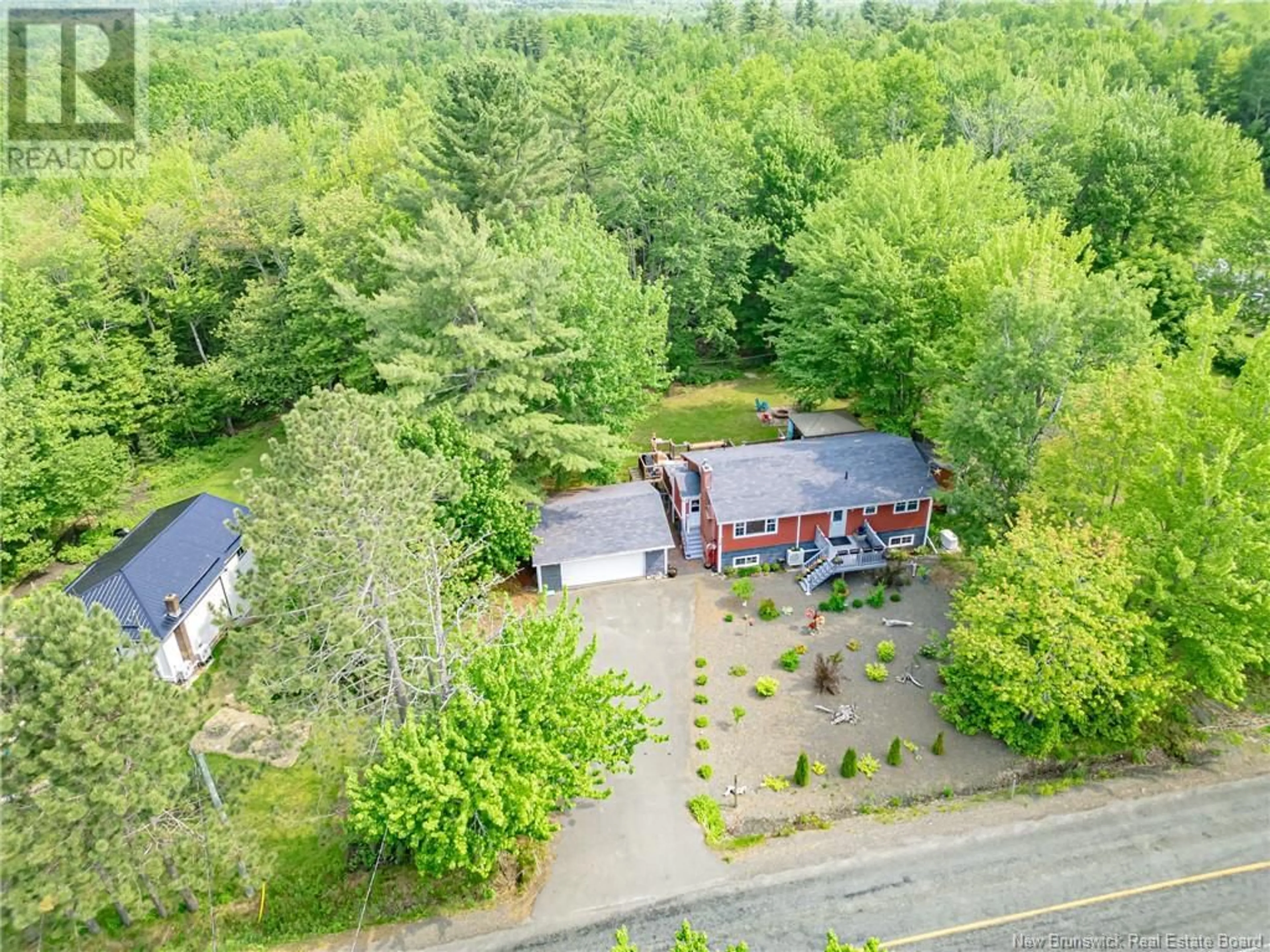 A pic from outside/outdoor area/front of a property/back of a property/a pic from drone, forest/trees view for 124 WATERVILLE ROAD, Geary New Brunswick E2V3S1