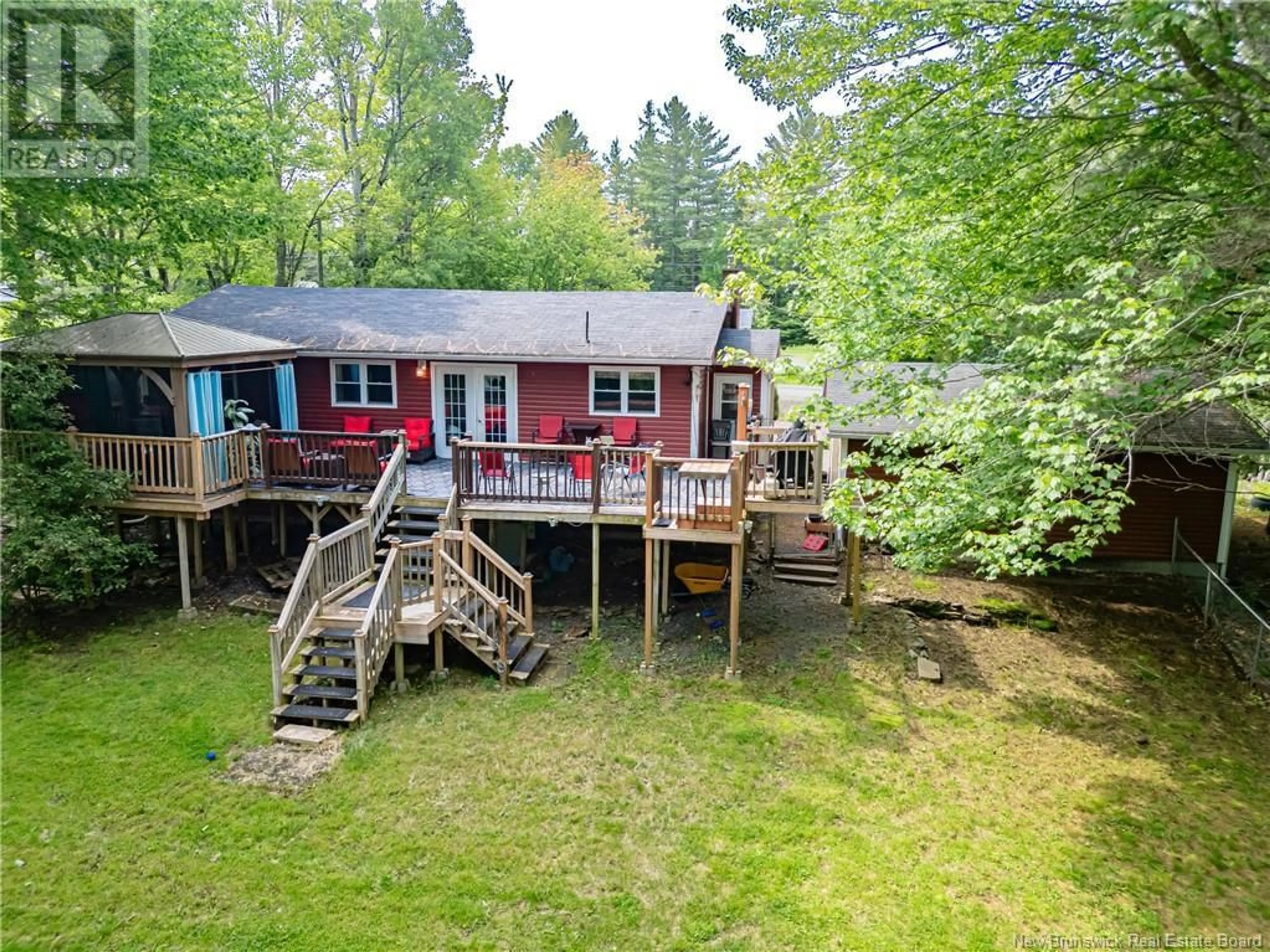 A pic from outside/outdoor area/front of a property/back of a property/a pic from drone, water/lake/river/ocean view for 124 WATERVILLE ROAD, Geary New Brunswick E2V3S1
