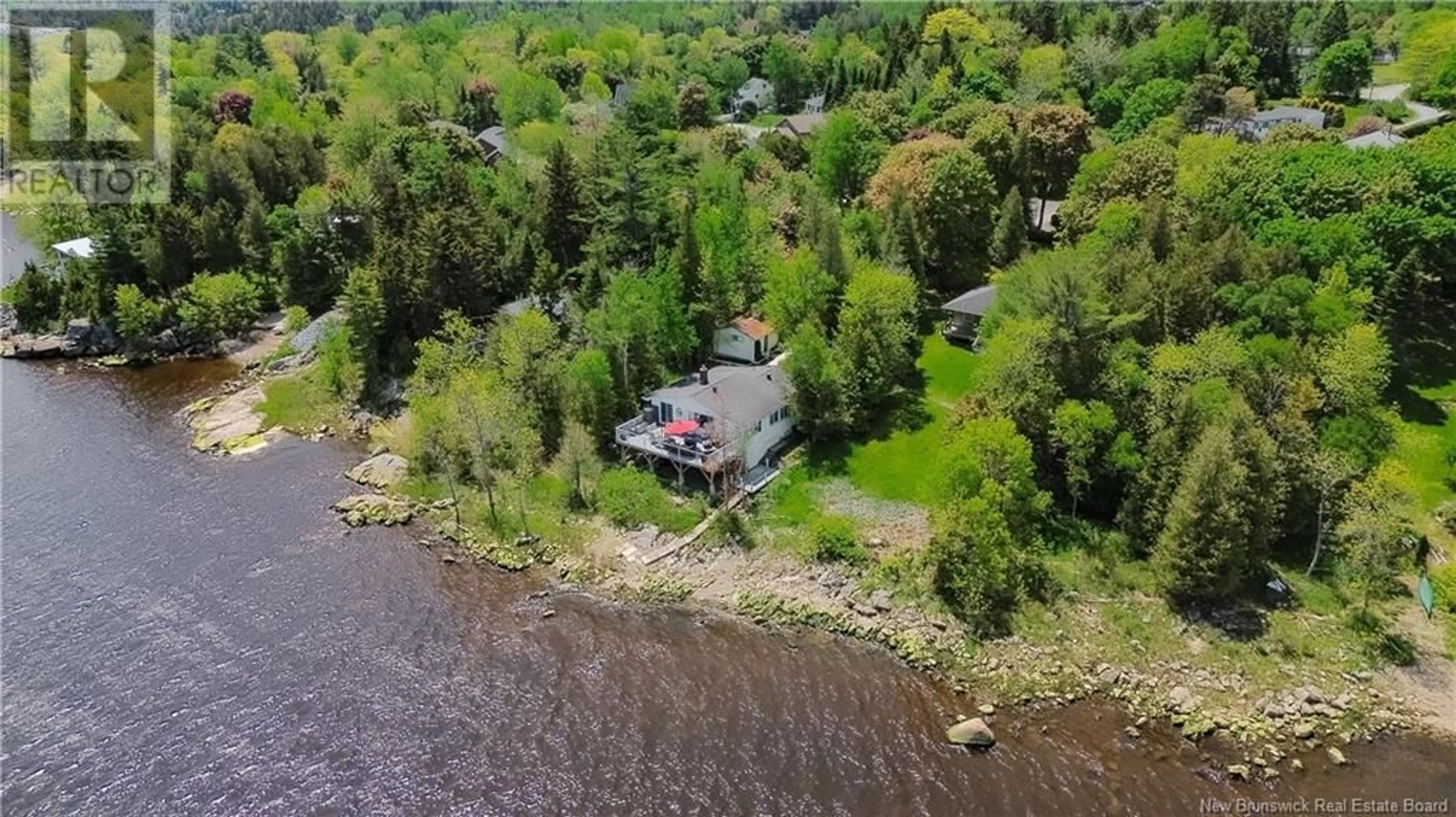 A pic from outside/outdoor area/front of a property/back of a property/a pic from drone, water/lake/river/ocean view for 55 BIRCHMOUNT ROAD, Saint John New Brunswick E2M6L3
