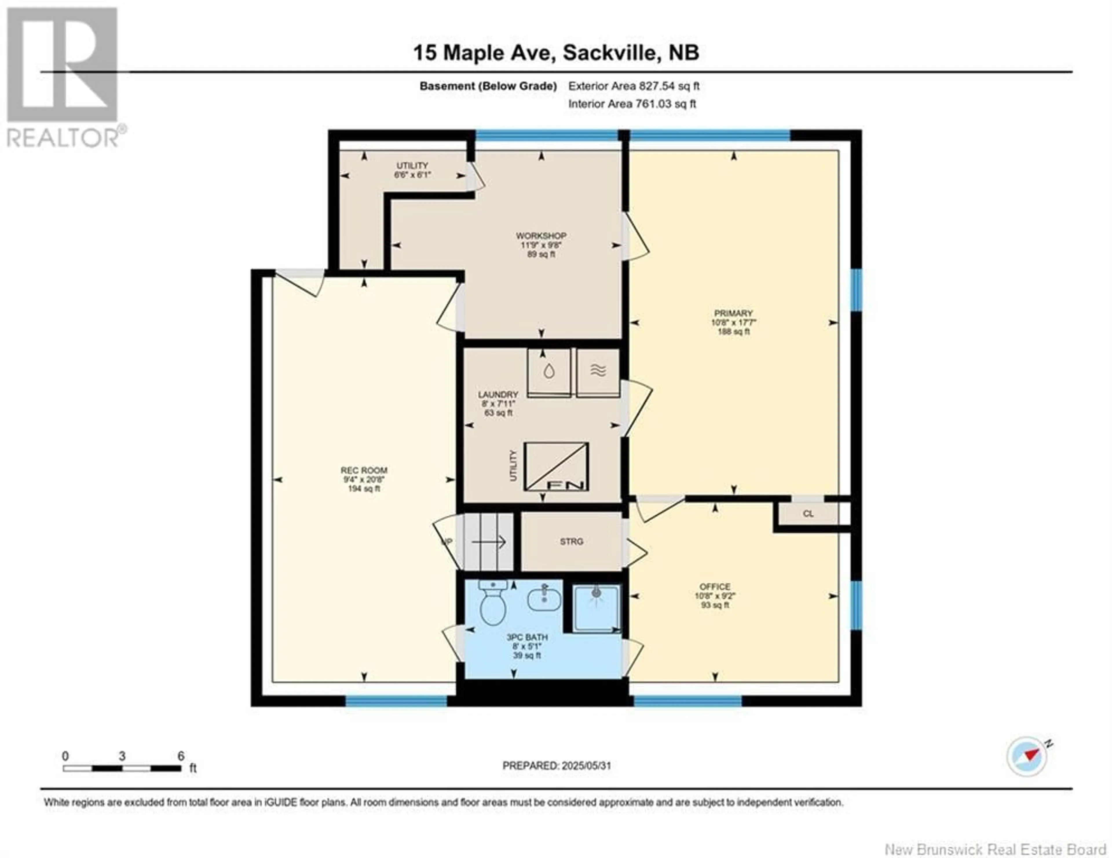 Floor plan for 15 MAPLE, Sackville New Brunswick E4L4C5