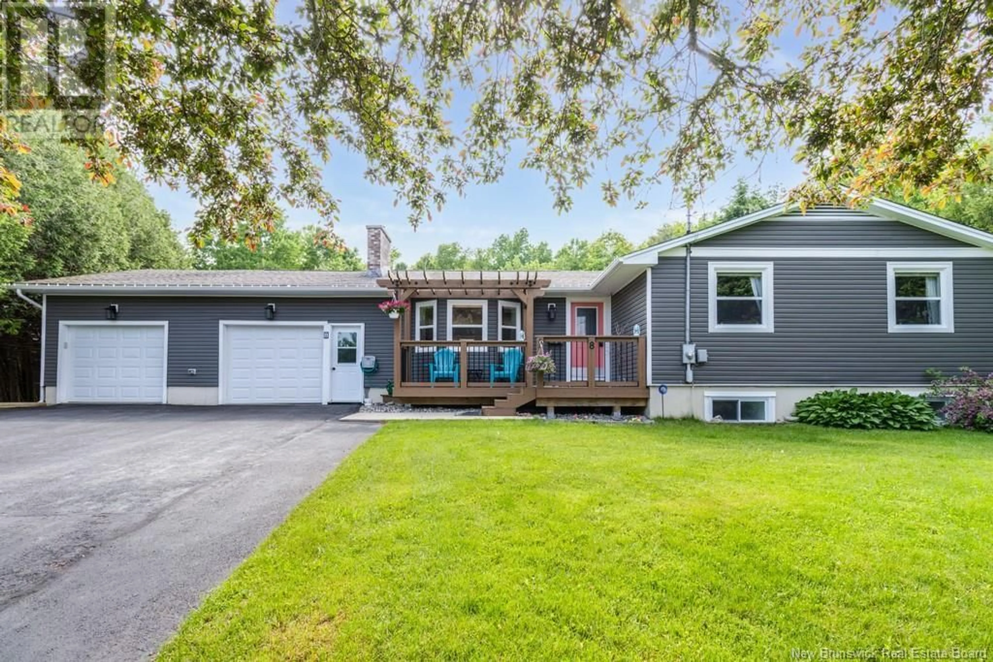 Home with vinyl exterior material, street for 8 SHAW LANE, New Maryland New Brunswick E3C1H6