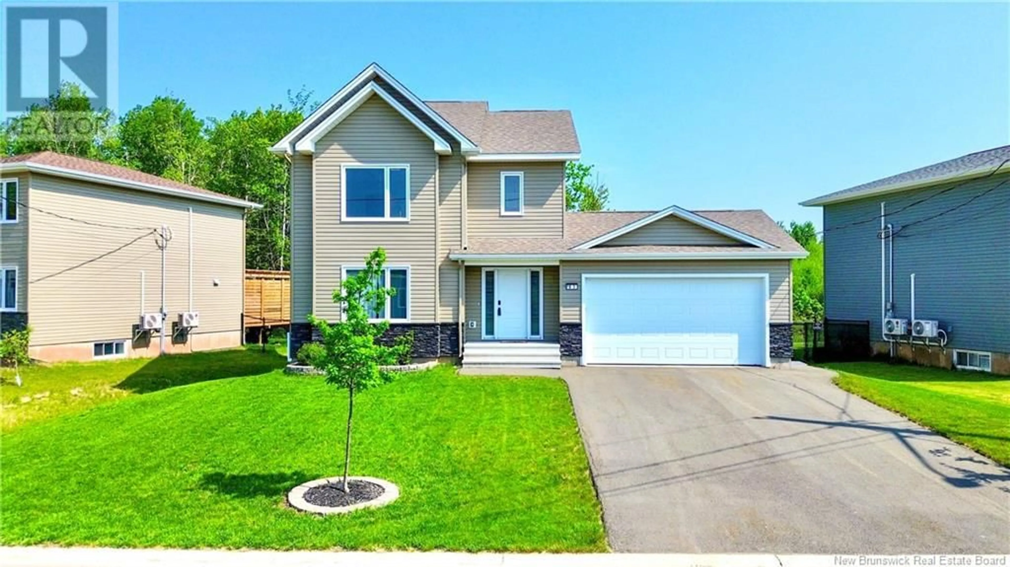 Home with vinyl exterior material, street for 83 SATARA DRIVE, Moncton New Brunswick E1G6A5