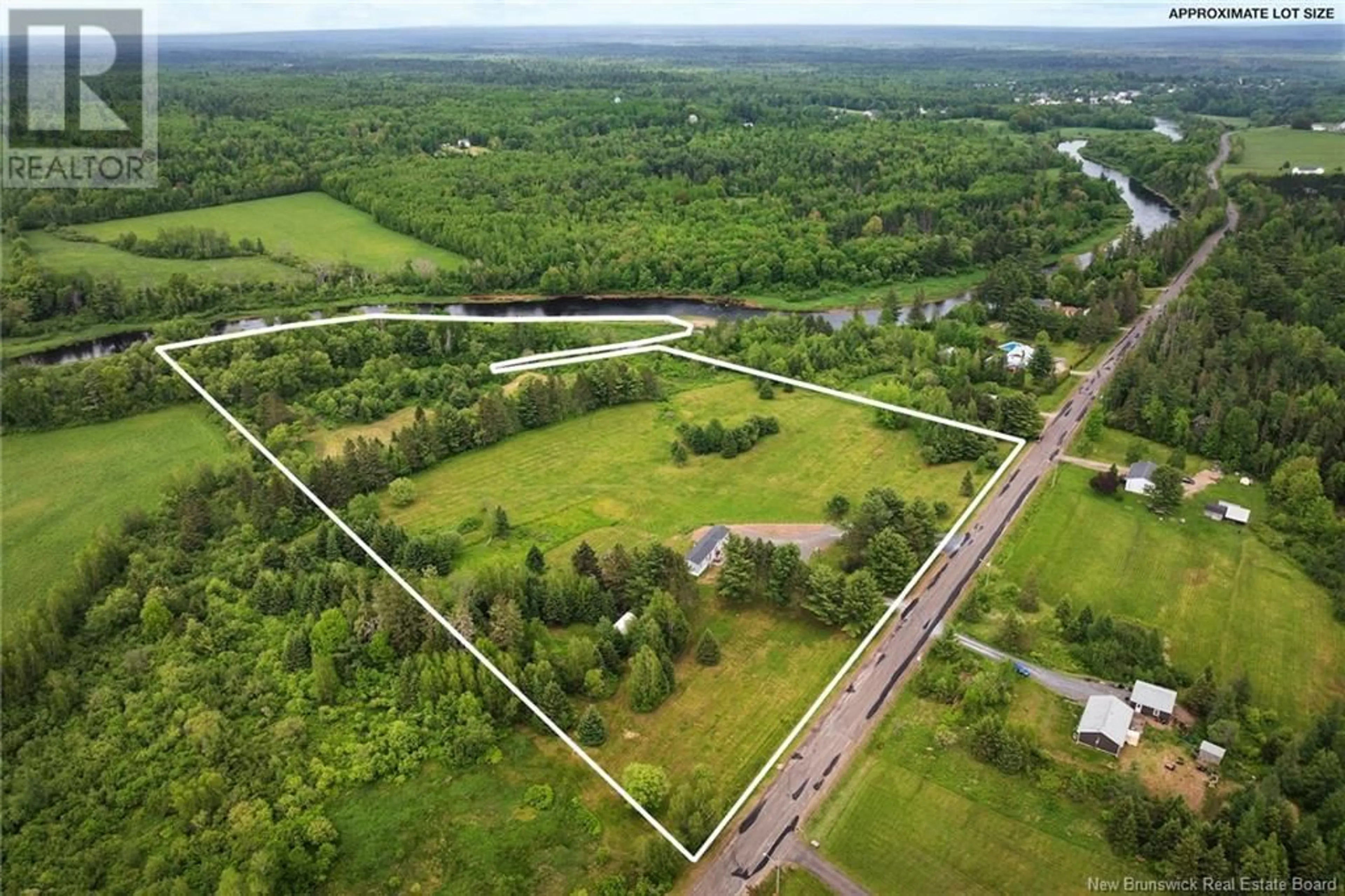 A pic from outside/outdoor area/front of a property/back of a property/a pic from drone, unknown for 184 RIVERSIDE DRIVE, Fredericton Junction New Brunswick E5L1V9
