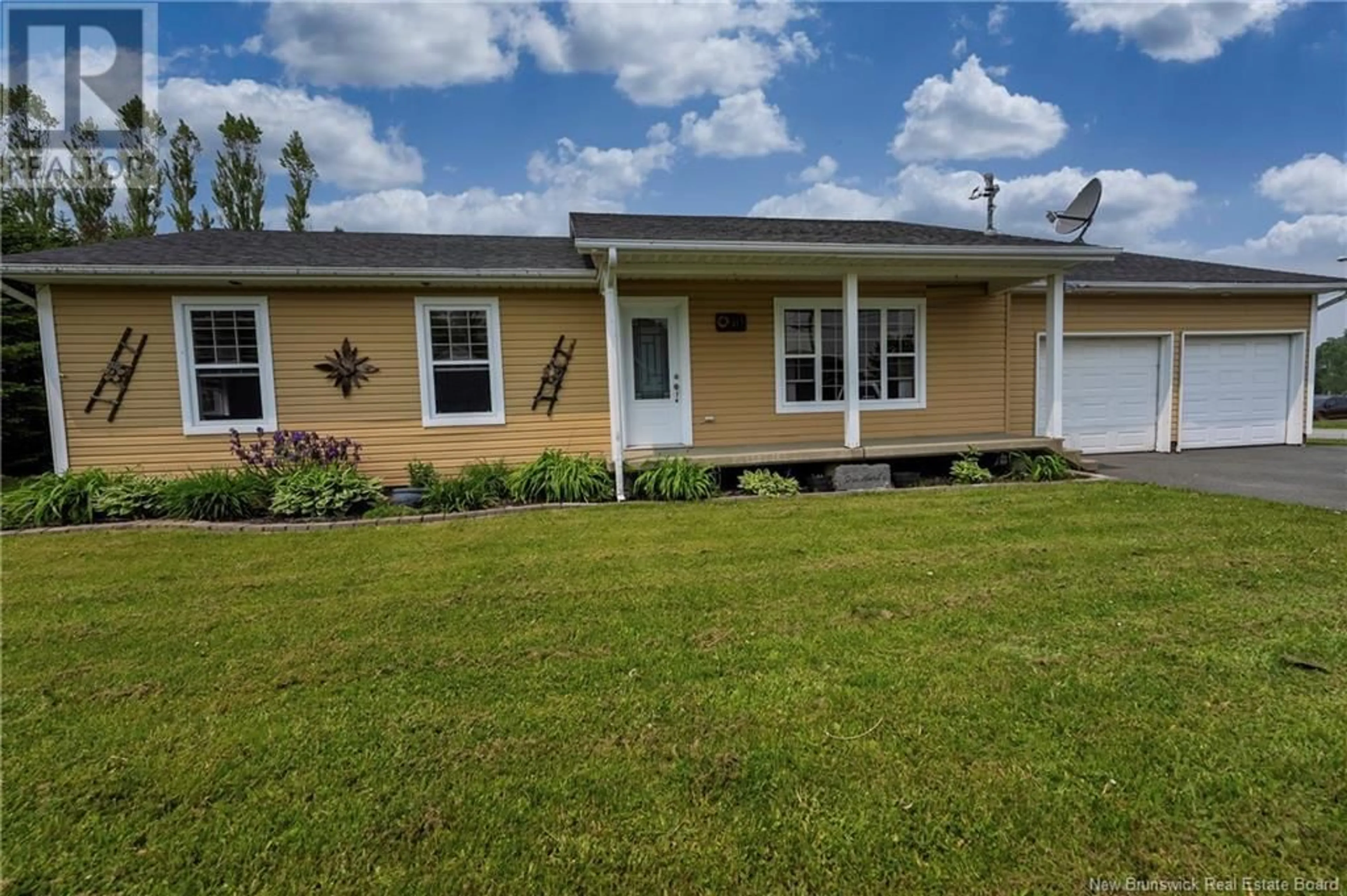 Home with vinyl exterior material, street for 115 DRUMMOND STATION ROAD, Drummond New Brunswick E3Y1V8