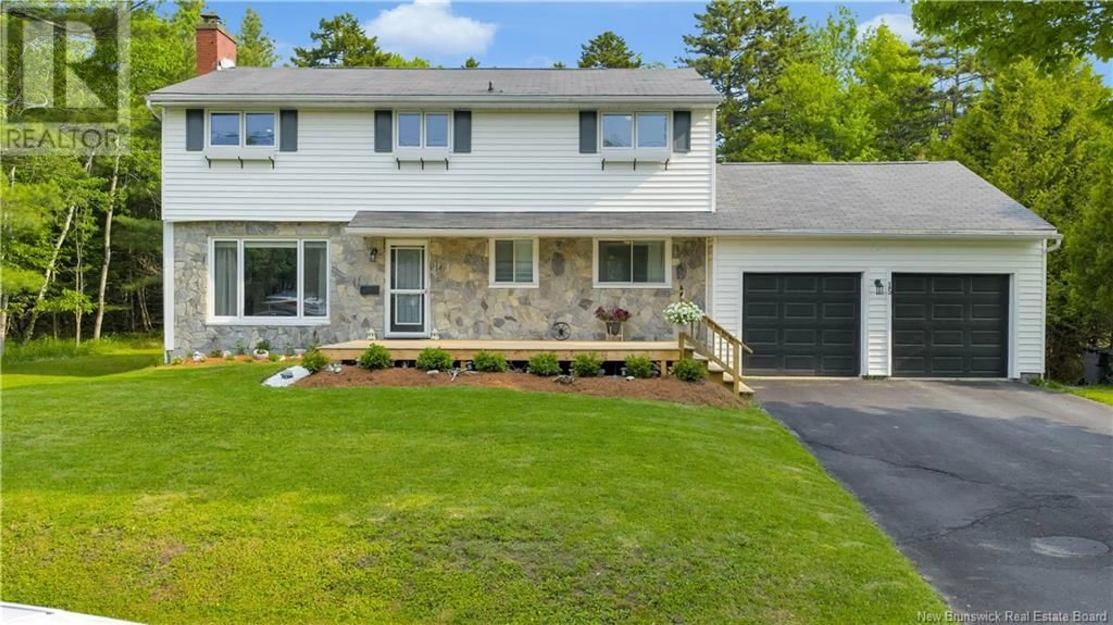 Home with vinyl exterior material, street for 15 CALISTOGA ROAD, Rothesay New Brunswick E2H1C1